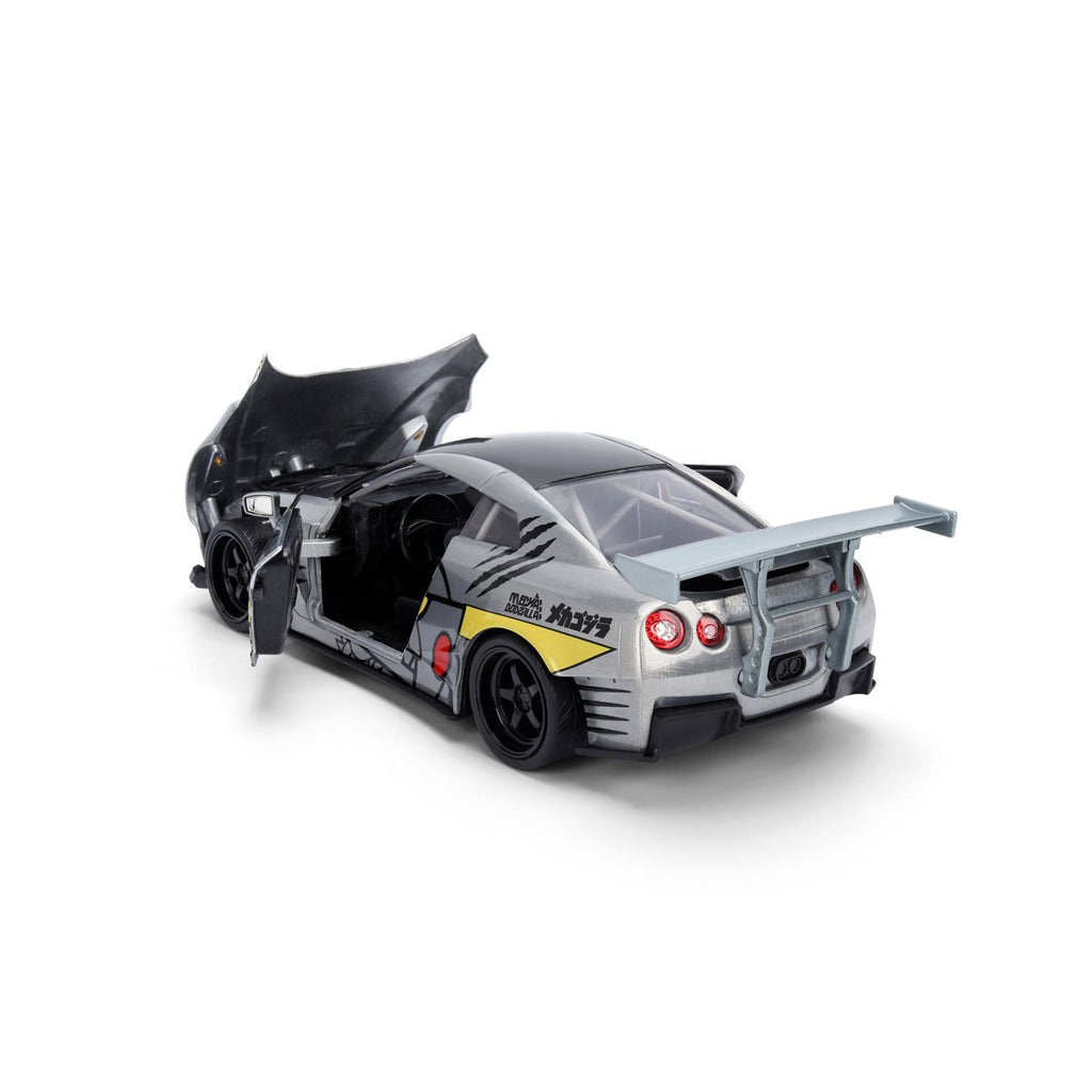 Godzilla 2009 Nissan GT-R R35 Ben Sopra 1:24 Scale Die-Cast Metal Vehicle with Mechagodzilla Figure