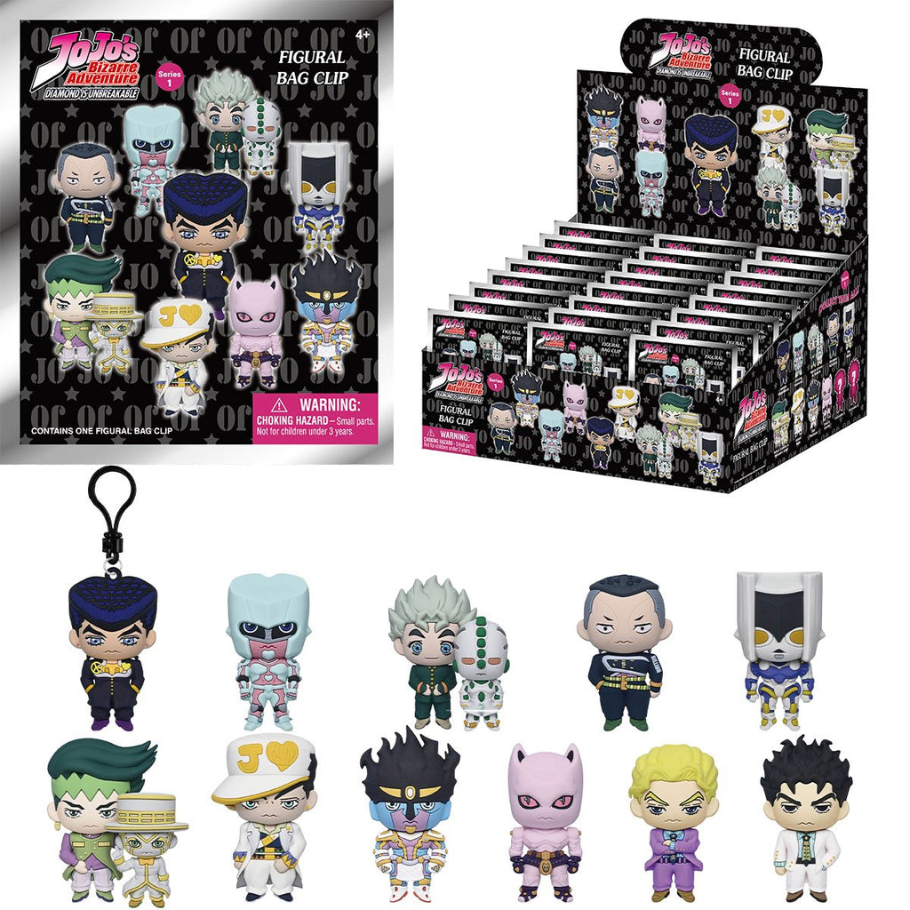 JoJo's Bizarre Adventure: Diamond is Unbreakable Series 1 3D Foam Bag Clip Display Case of 24