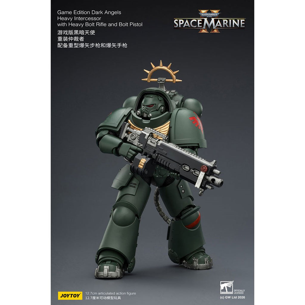 Joy Toy Warhammer 40K Space Marines Game Edition Dark Angels Heavy Intercessor Rifle & Pistol 1:18 Scale Action Figure