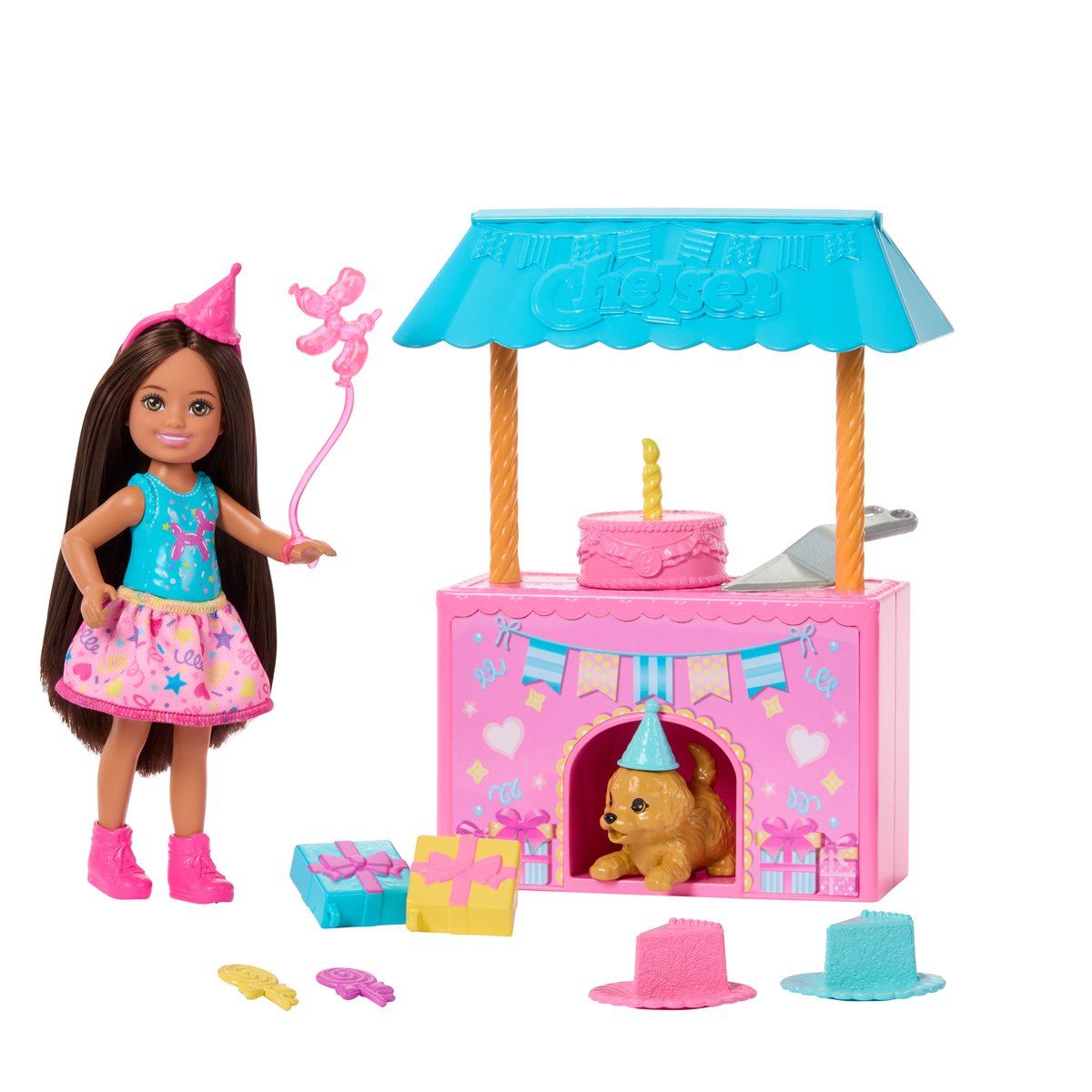 Barbie Club Chelsea Birthday Surprise Doll with Brown Hair