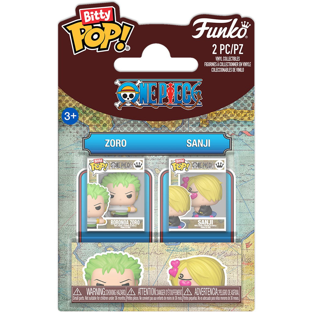 One Piece Roronoa Zoro and Sanji Funko Bitty Pop! Mini-Figure 2-Pack