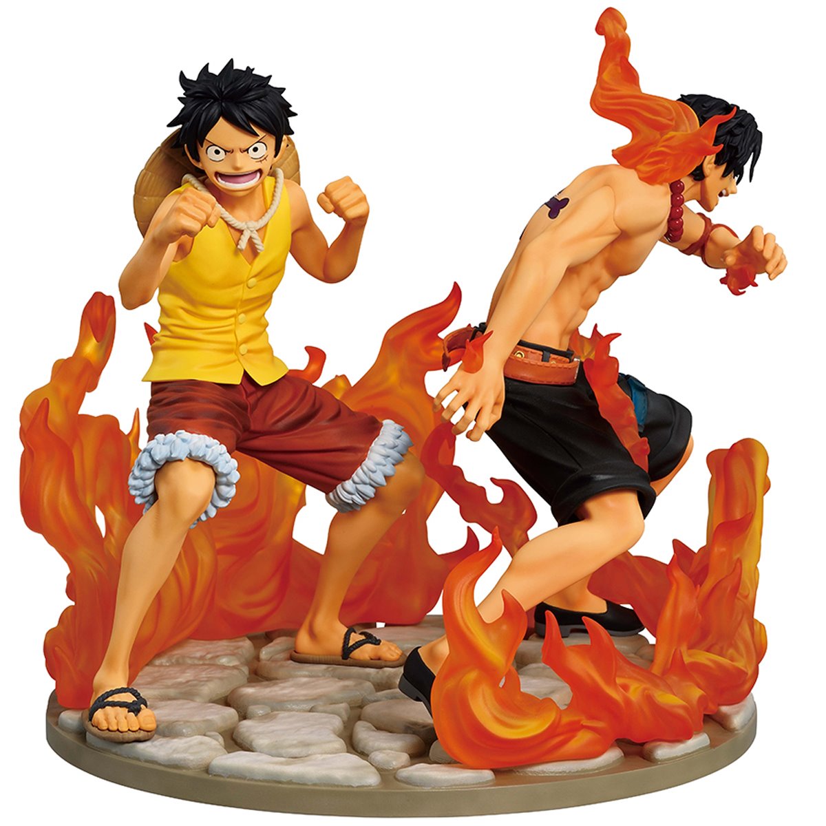 One Piece Ace and Luffy Dramatic Memories Revible Moment Ichibansho Statue