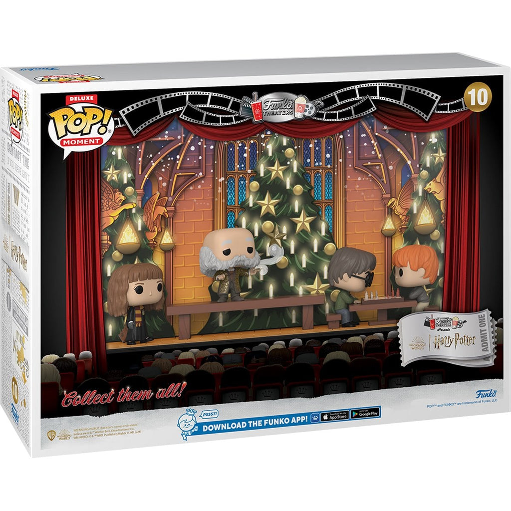 Harry Potter and the Sorceror's Stone Great Hall Holiday Deluxe Funko Pop! Moment #10 with Case