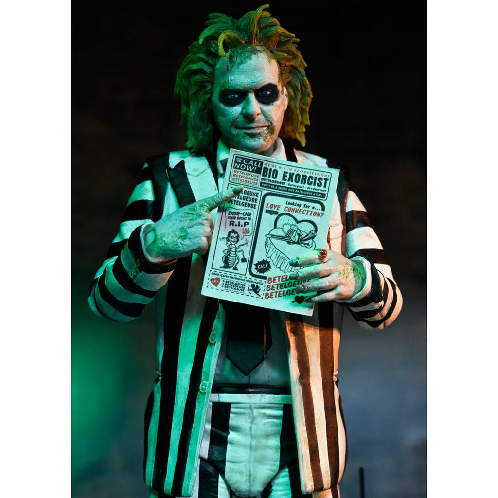 Beetlejuice Beetlejuice Ultimate Striped Suit Beetlejuice 7-Inch Scale Action Figure