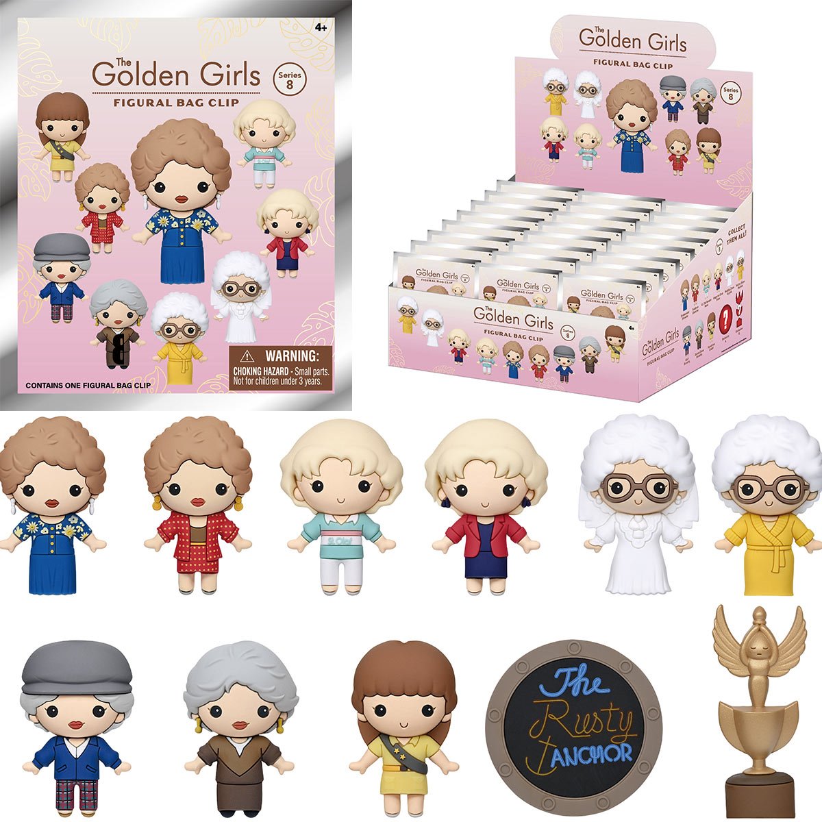 Golden Girls Series 8 3D Foam Bag Clip Random 6-Pack
