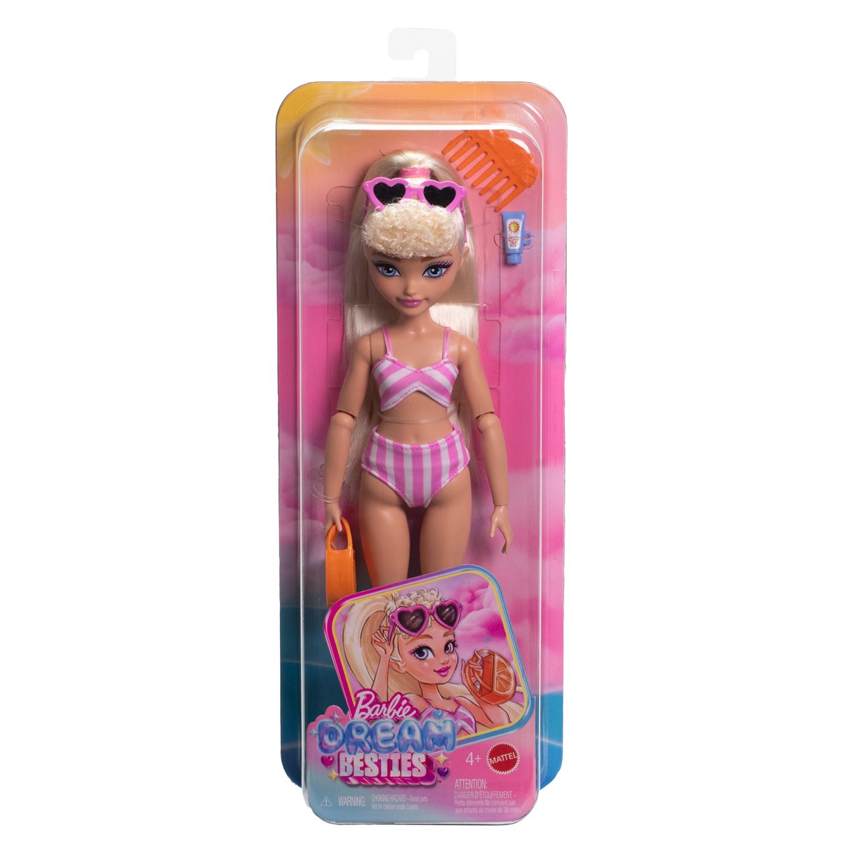 Barbie Dream Besties Accessories and Doll Case of 4