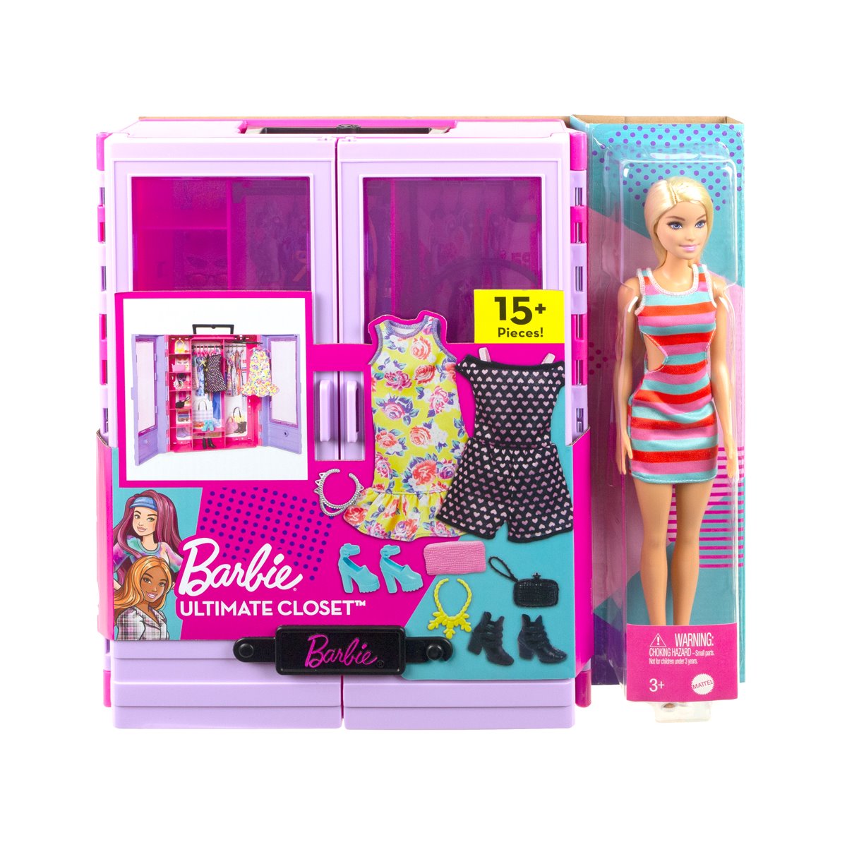 Barbie Ultimate Purple Closet Playset with Doll