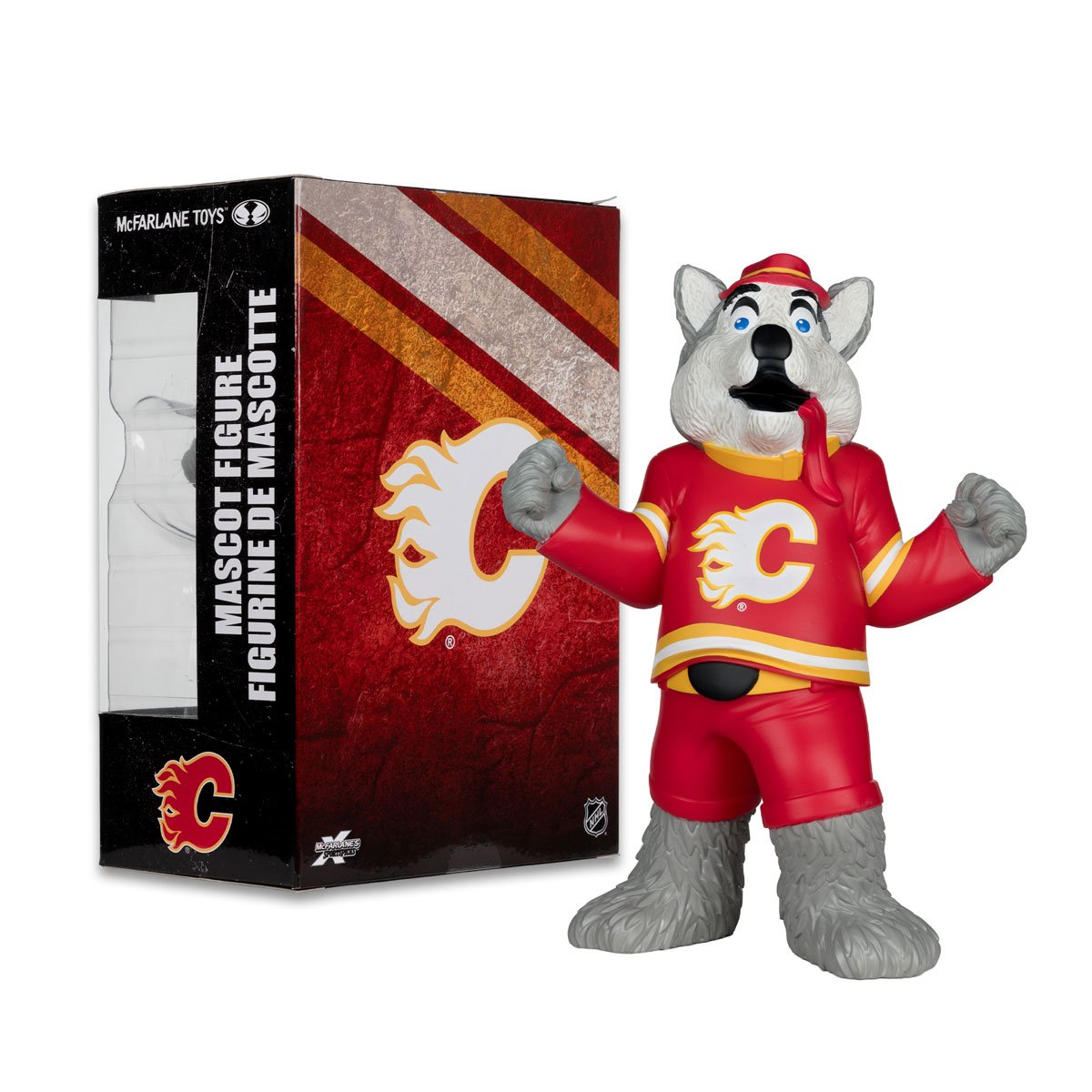 NHL Calgary Flames Harvey the Hound Version 2 Mascot Posed Figure