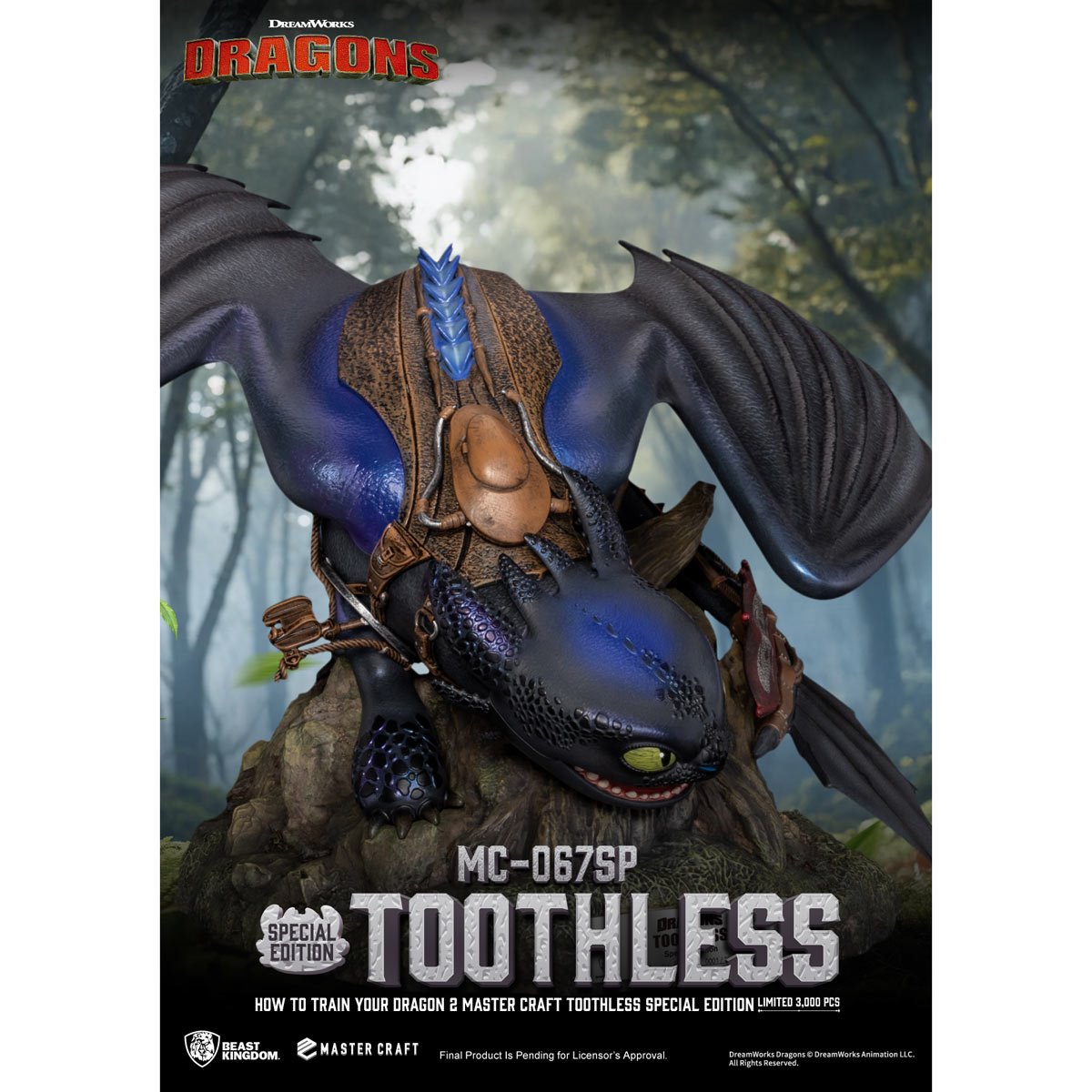 How to Train Your Dragon 2 Toothless MC-067SP Master Craft Statue