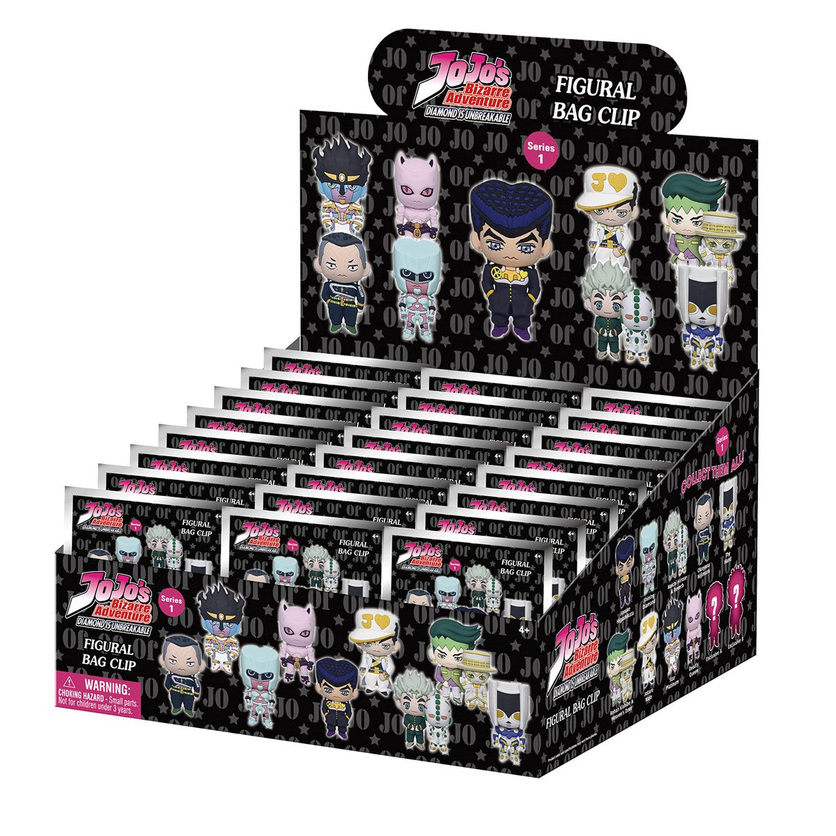 JoJo's Bizarre Adventure: Diamond is Unbreakable Series 1 3D Foam Bag Clip Display Case of 24