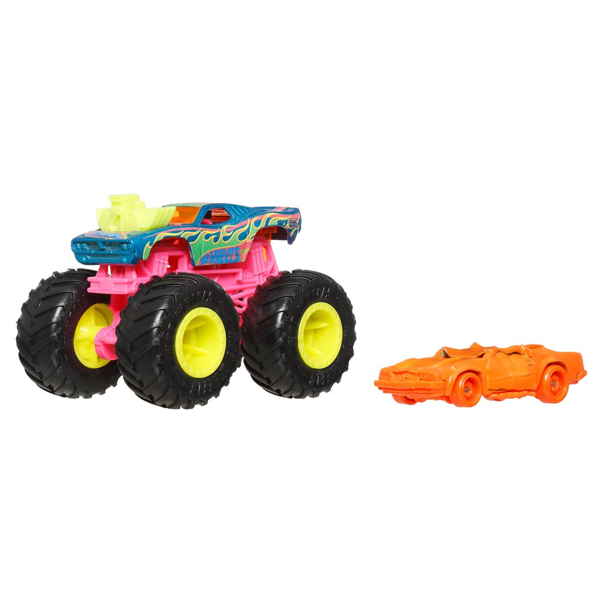 Hot Wheels Monster Truck Plus Car 1:64 Scale Vehicle 2-Pack 2026 Mix 1 Case of 8