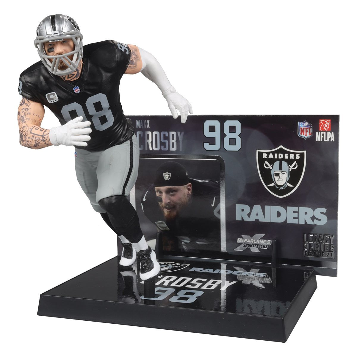 NFL SportsPicks 2024 Wave 2 Las Vegas Raiders Maxx Crosby 7-Inch Scale Posed Figure