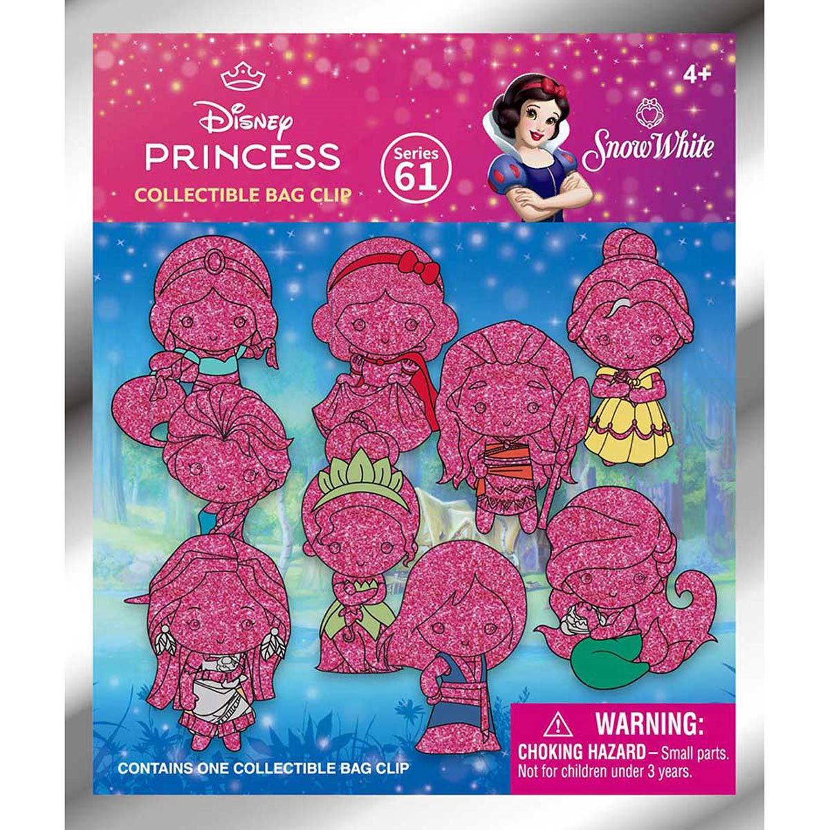 Disney Princess Care Your World Series 61 3D Foam Bag Clip Random 6-Pack