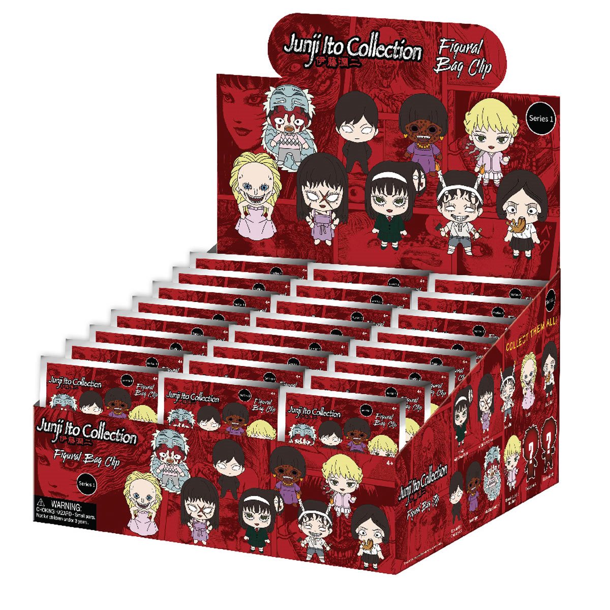Junji Ito Series 1 3D Foam Bag Clip Display Case of 24