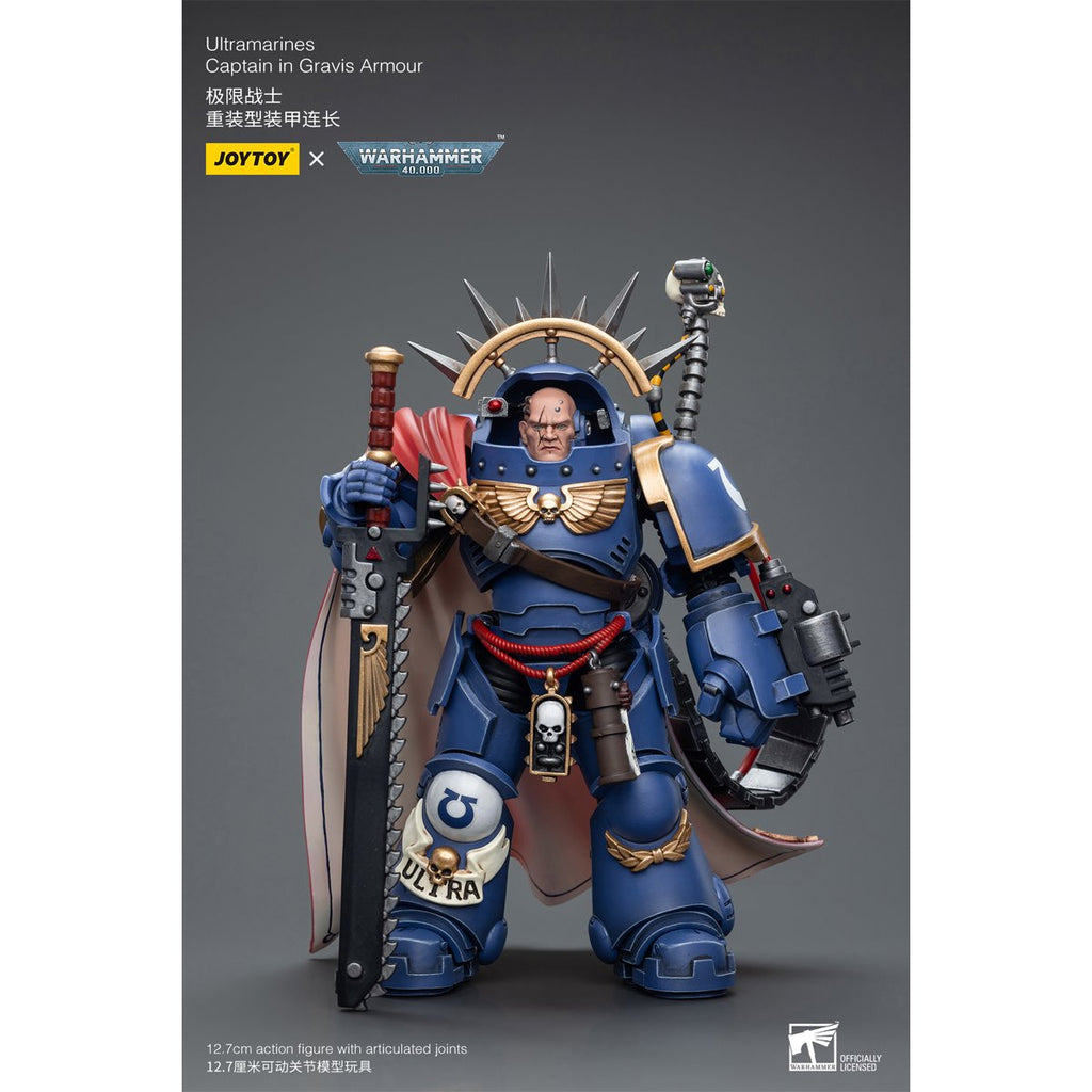 Joy Toy Warhammer 40,000 Ultramarines Captain in Gravis Armour 1:18 Scale Action Figure