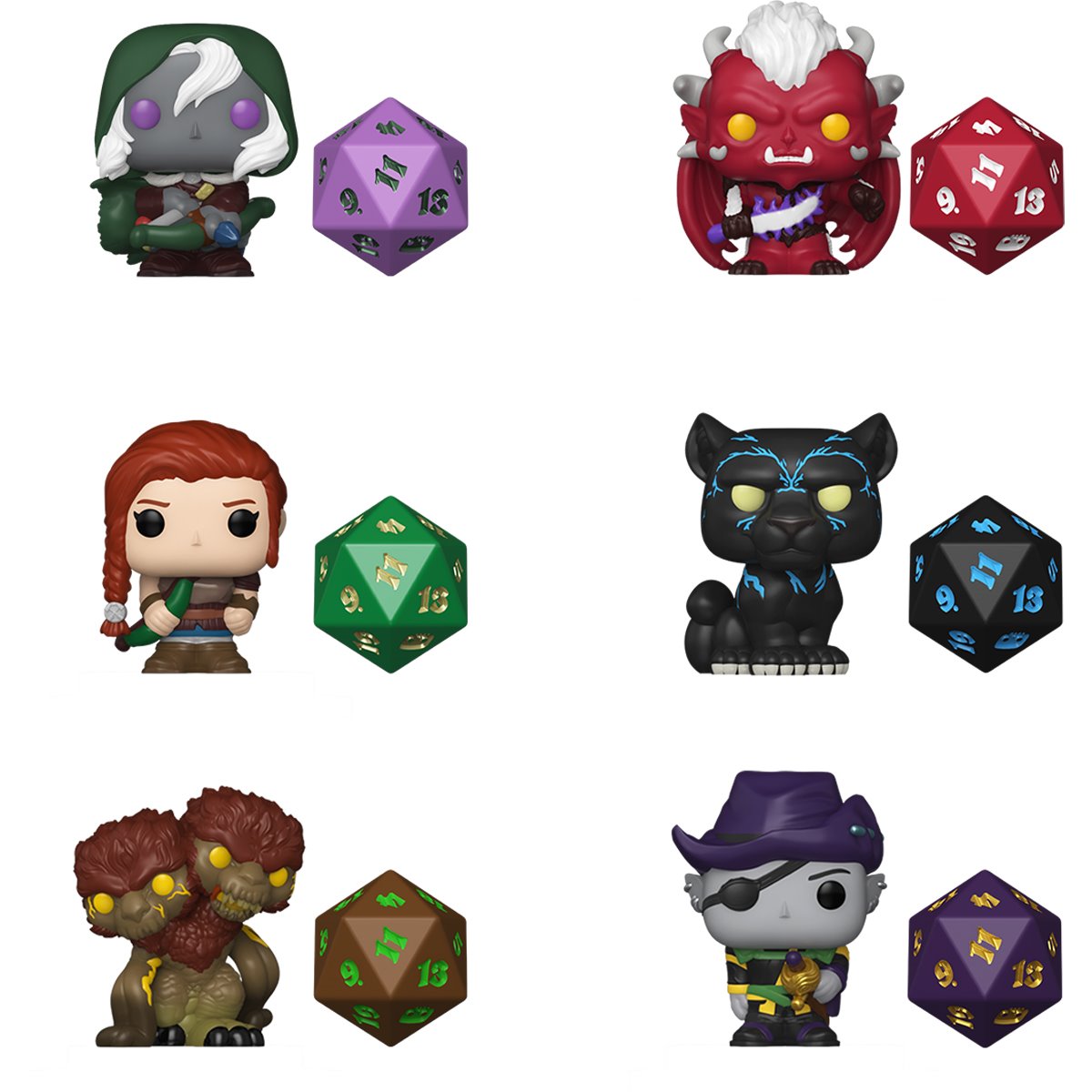 Dungeons and Dragons Funko Bitty Pop! Mini-Figure and Dice Random 4-Pack
