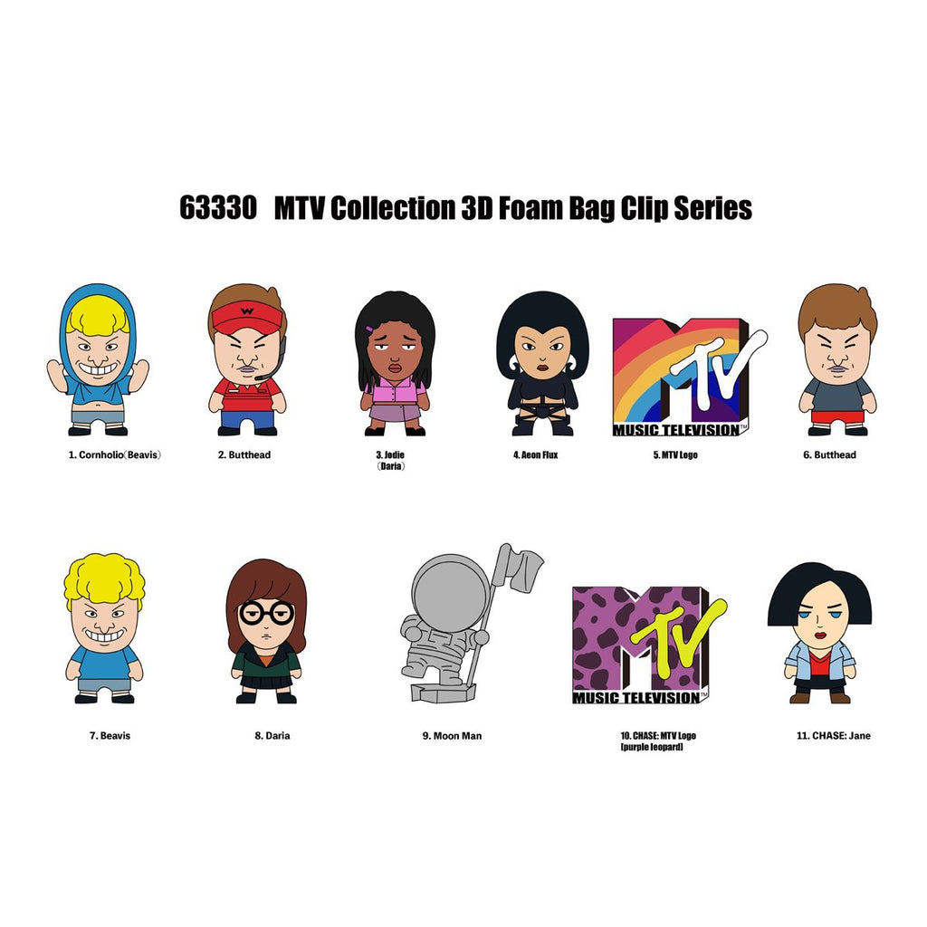 MTV Shows 3D Foam Bag Clip Display Case of 24