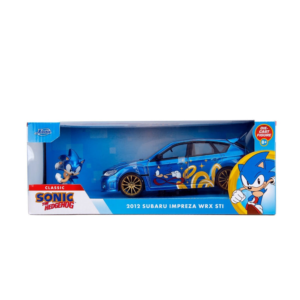 Sonic the Hedgehog 2012 Subaru Impreza WRX STI 1:24 Scale Die-Cast Metal Vehicle with Figure