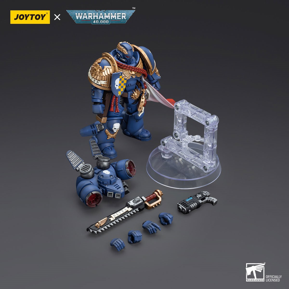 Joy Toy Warhammer 40,000 Ultramarines Captain with Jump Pack 1:18 Scale Action Figure