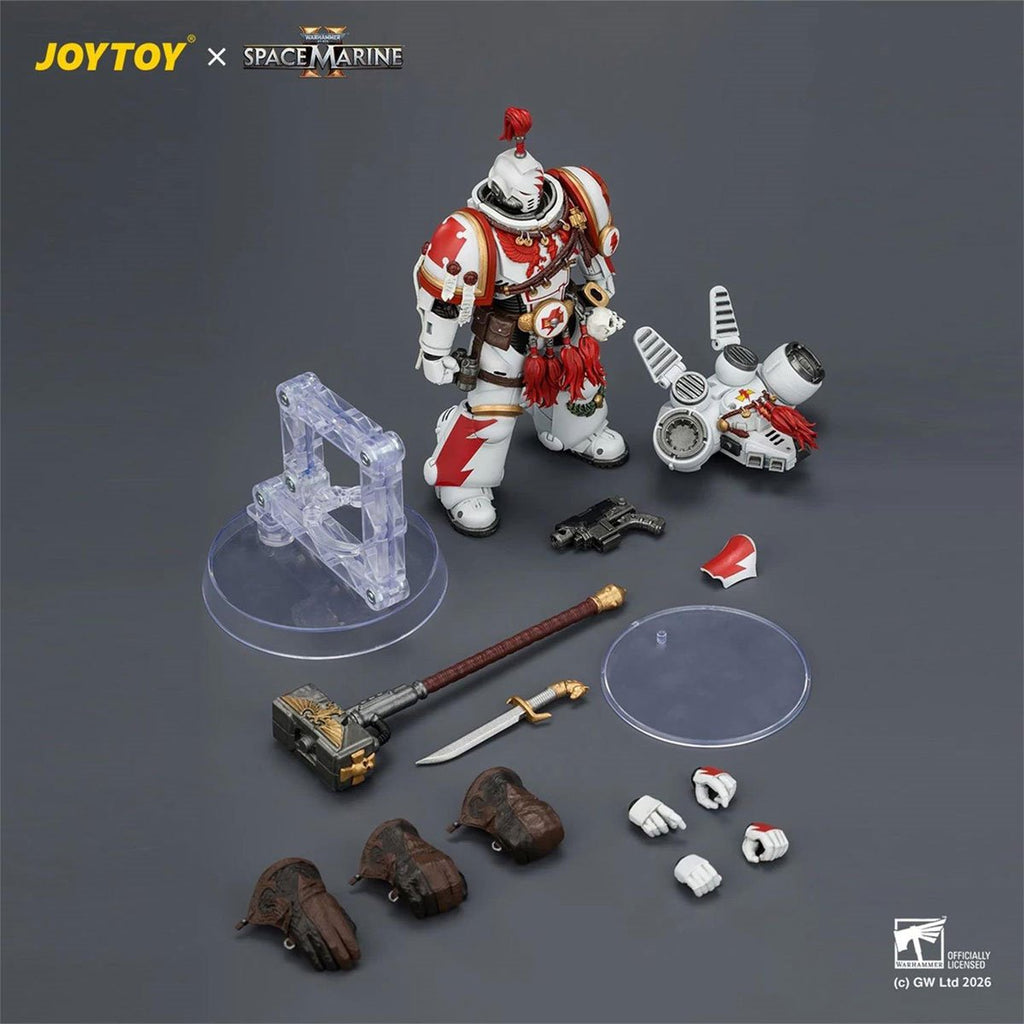 Joy Toy Warhammer 40,000 Space Marine Game Edition White Scars Assault Intercessor Champion 1:18 Scale Action Figure