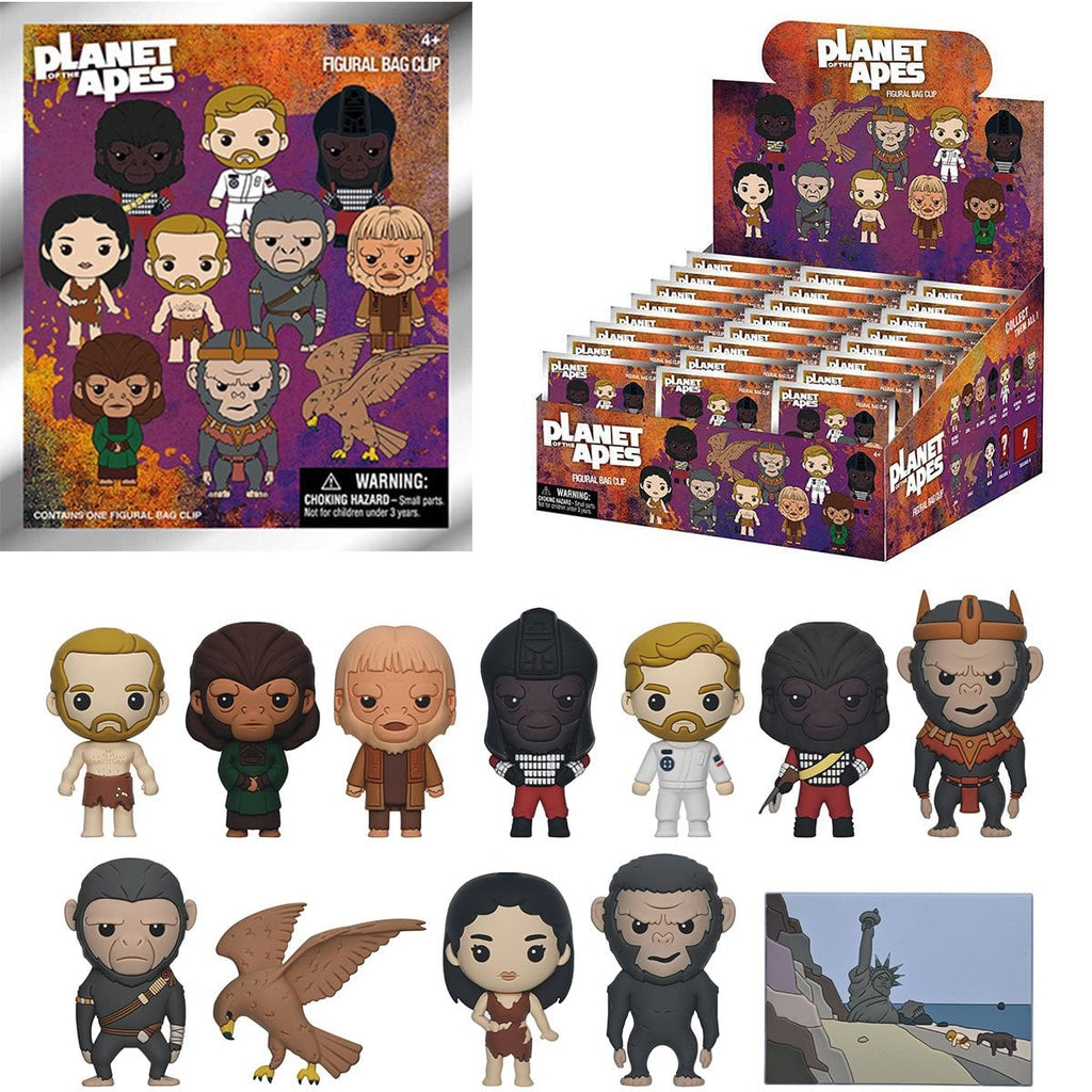 Planet of the Apes 3D Foam Bag Clip Display Case of 24