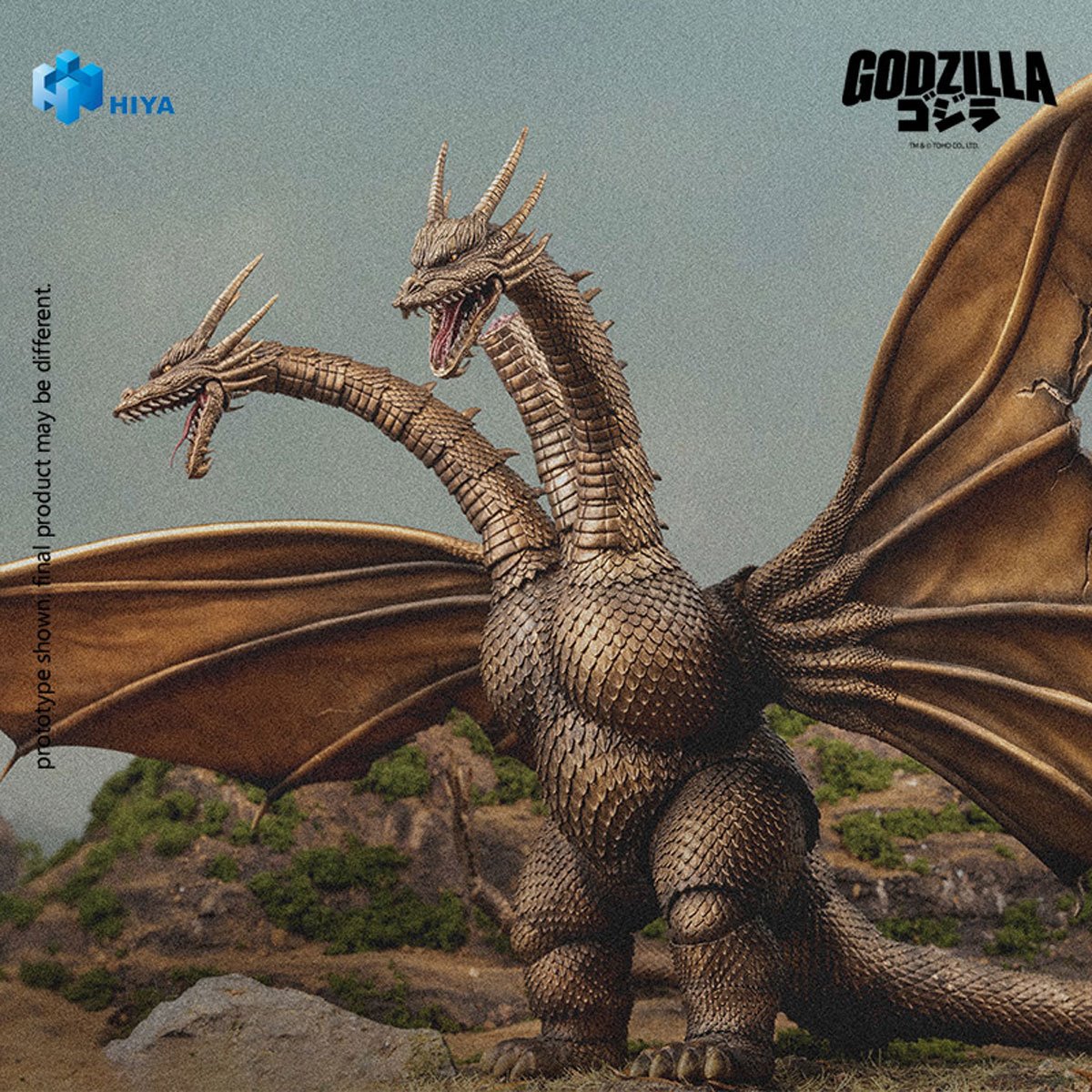 Godzilla vs. King Ghidorah 1991 King Ghidorah Battle Damaged Exquisite Basic Series Action Figure
