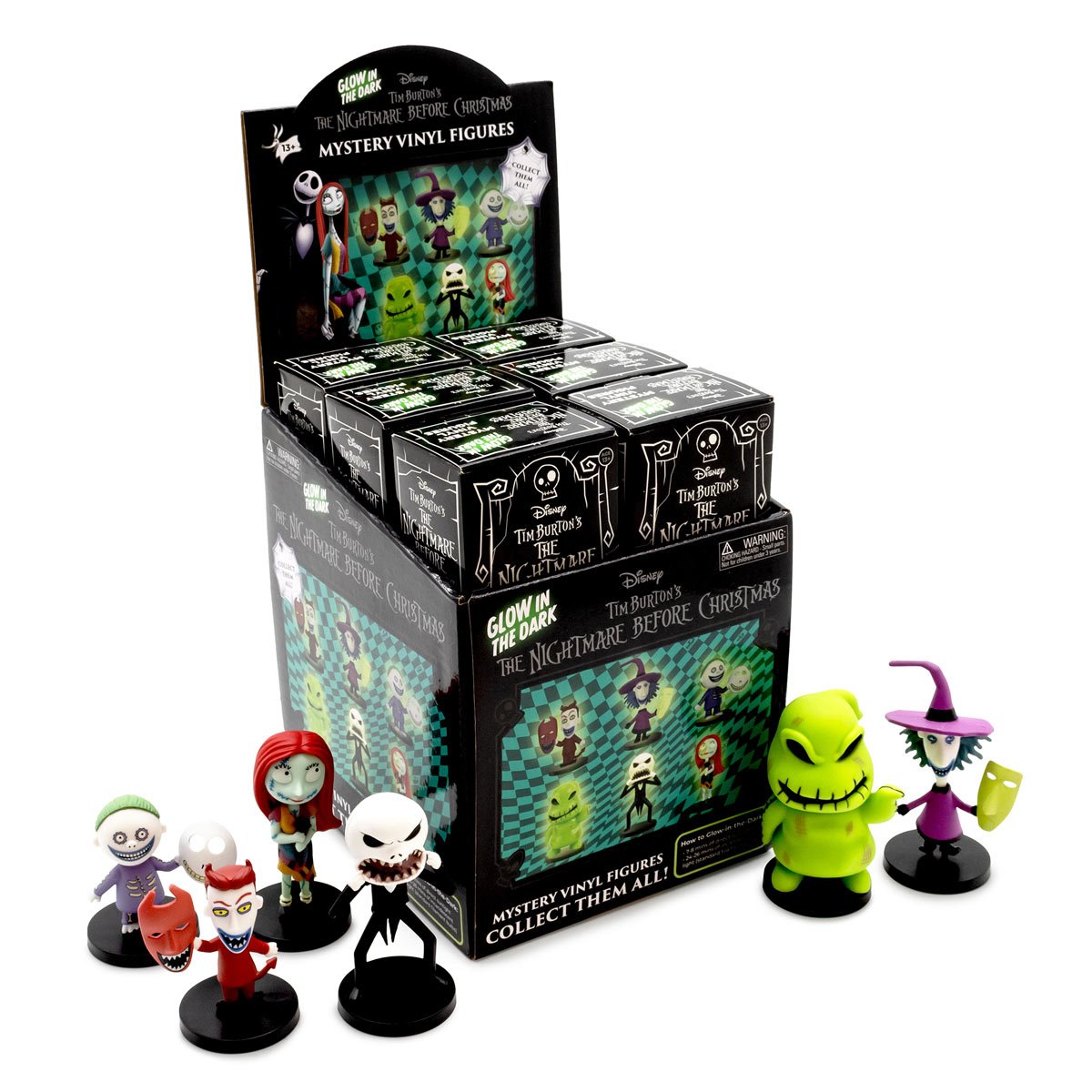 The Nightmare Before Christmas Glow-in-the-Dark Series 2 Mystery Vinyl Figure Case of 12