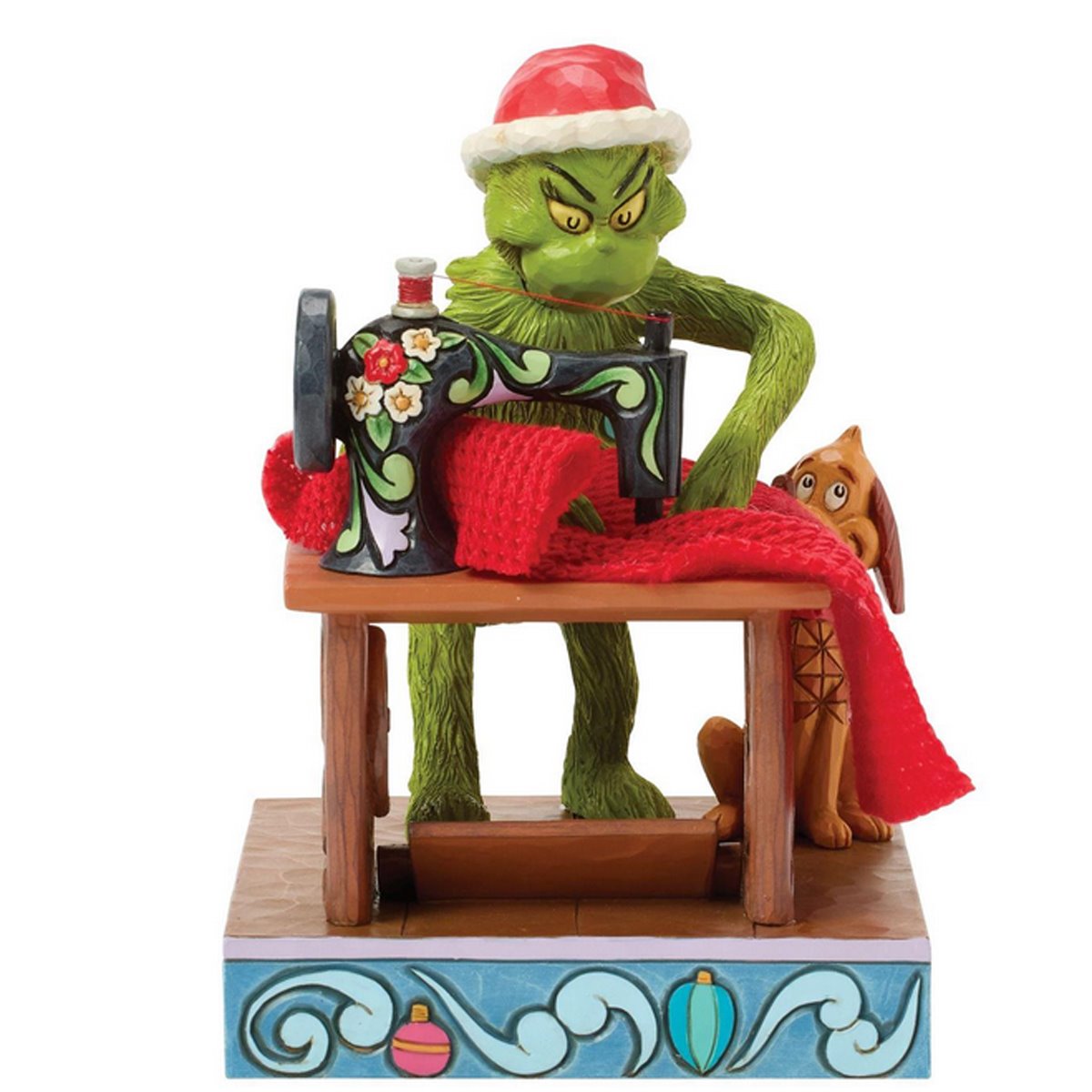Dr. Seuss Grinch Sewing Santa Suit by Jim Shore Statue