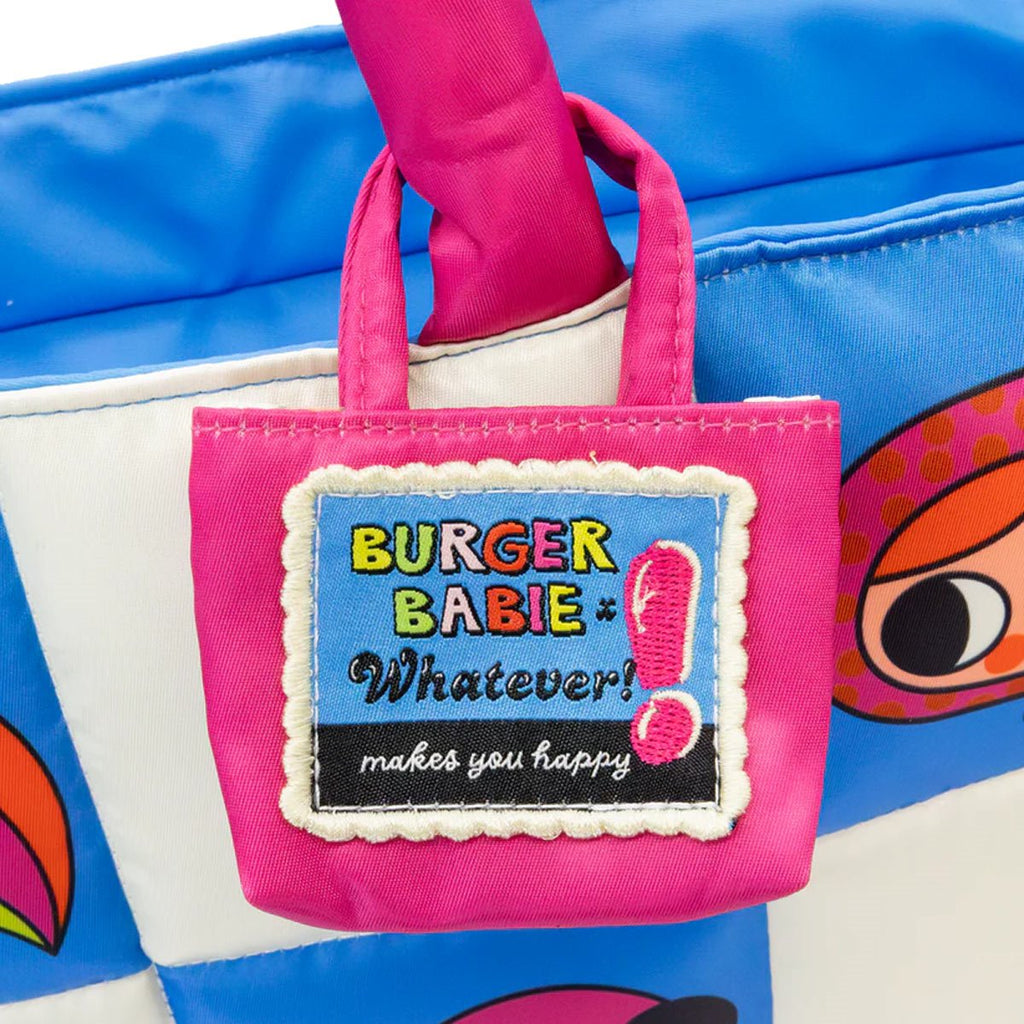 Burger Babie Padded Check Tote Bag