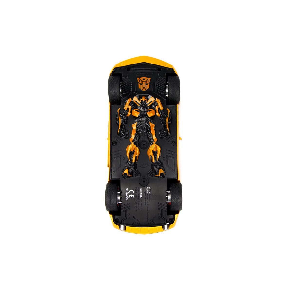 Transformers Hollywood Rides Bumblebee 2006 Chevy Camaro 1:24 Scale Die-Cast Metal Vehicle with Coin