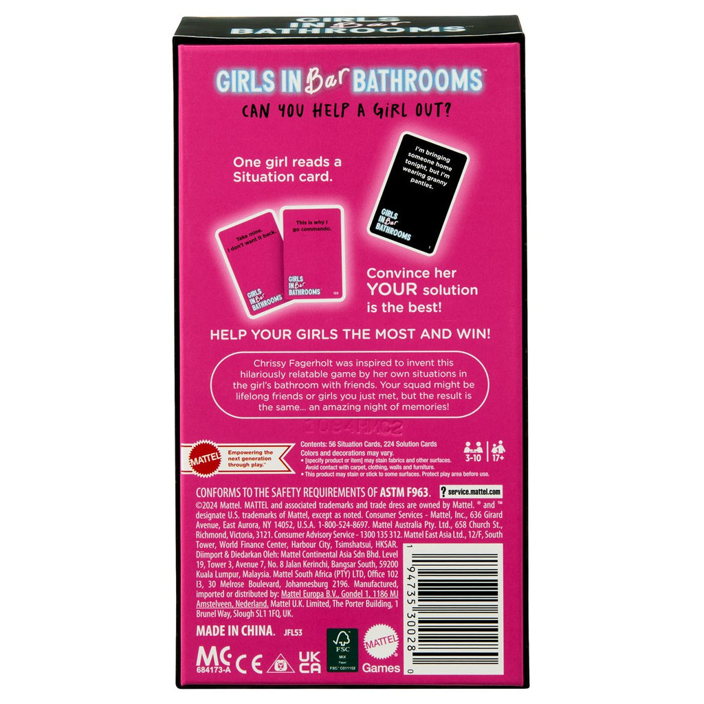 Girls in Bar Bathrooms Card Game