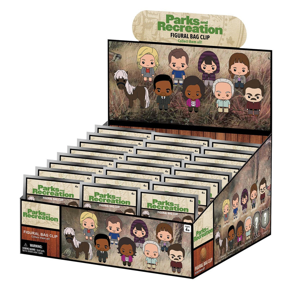 Parks and Recreation 3D Foam Bag Clip Display Case of 24
