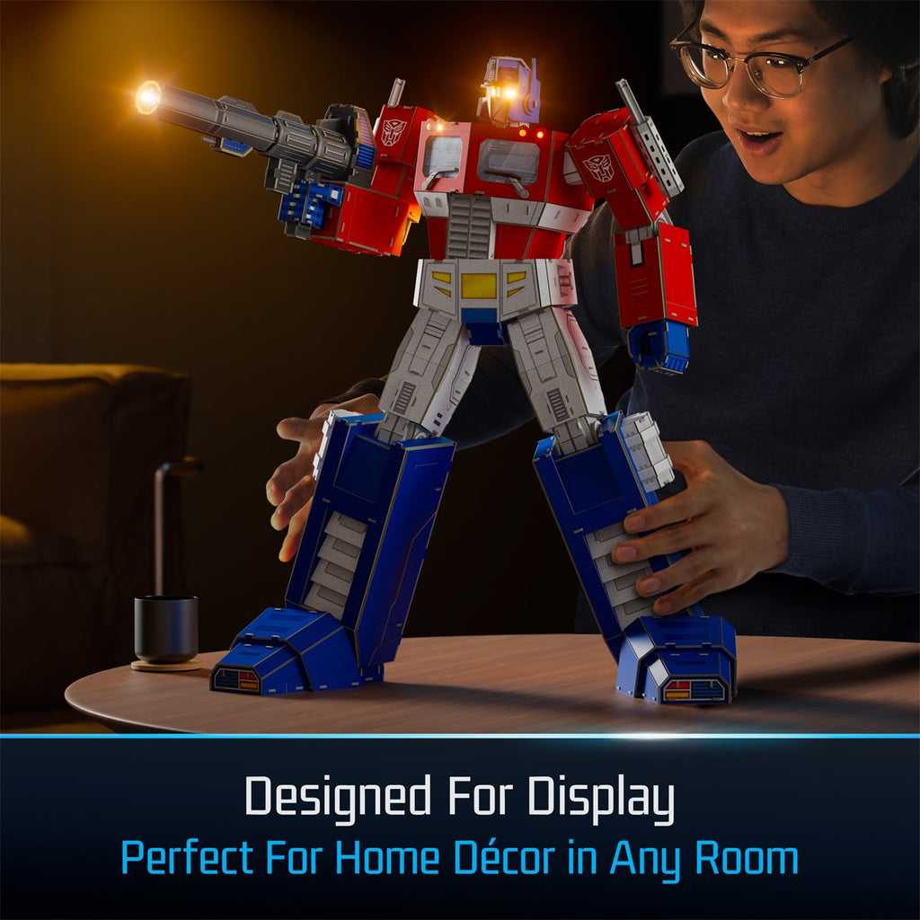 Transformers 4D Build Optimus Prime 3D Puzzle Model Kit with LED Lights