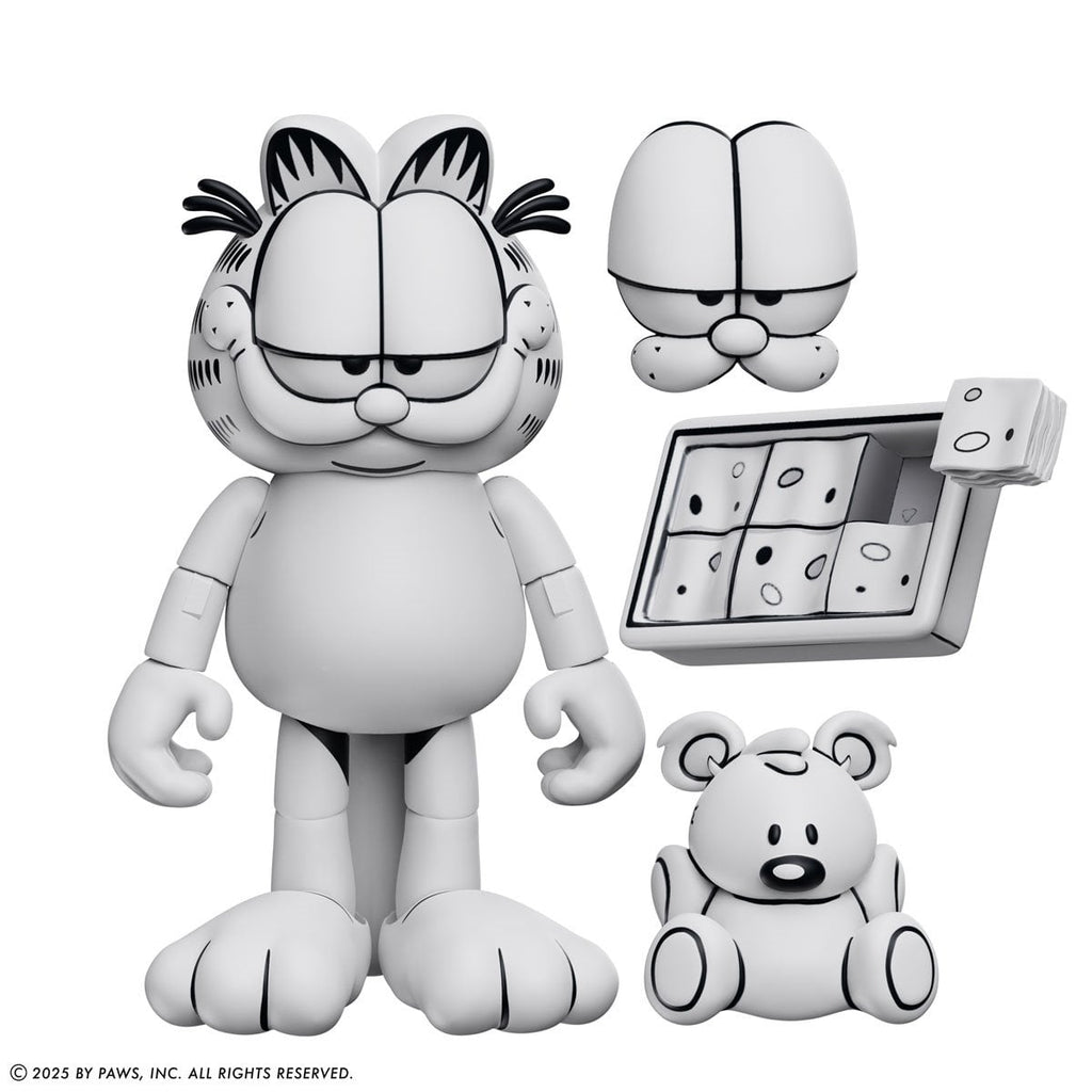 Garfield Black and White Daily Comic Strip Action Figure - Entertainment Earth Exclusive