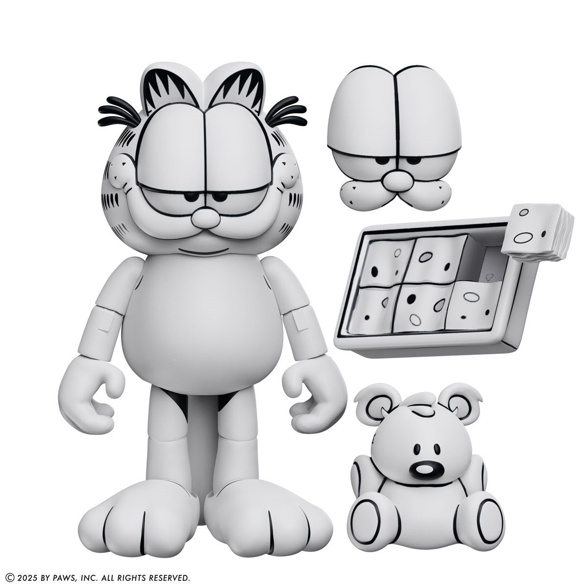 Garfield Black and White Daily Comic Strip Action Figure - Entertainment Earth Exclusive