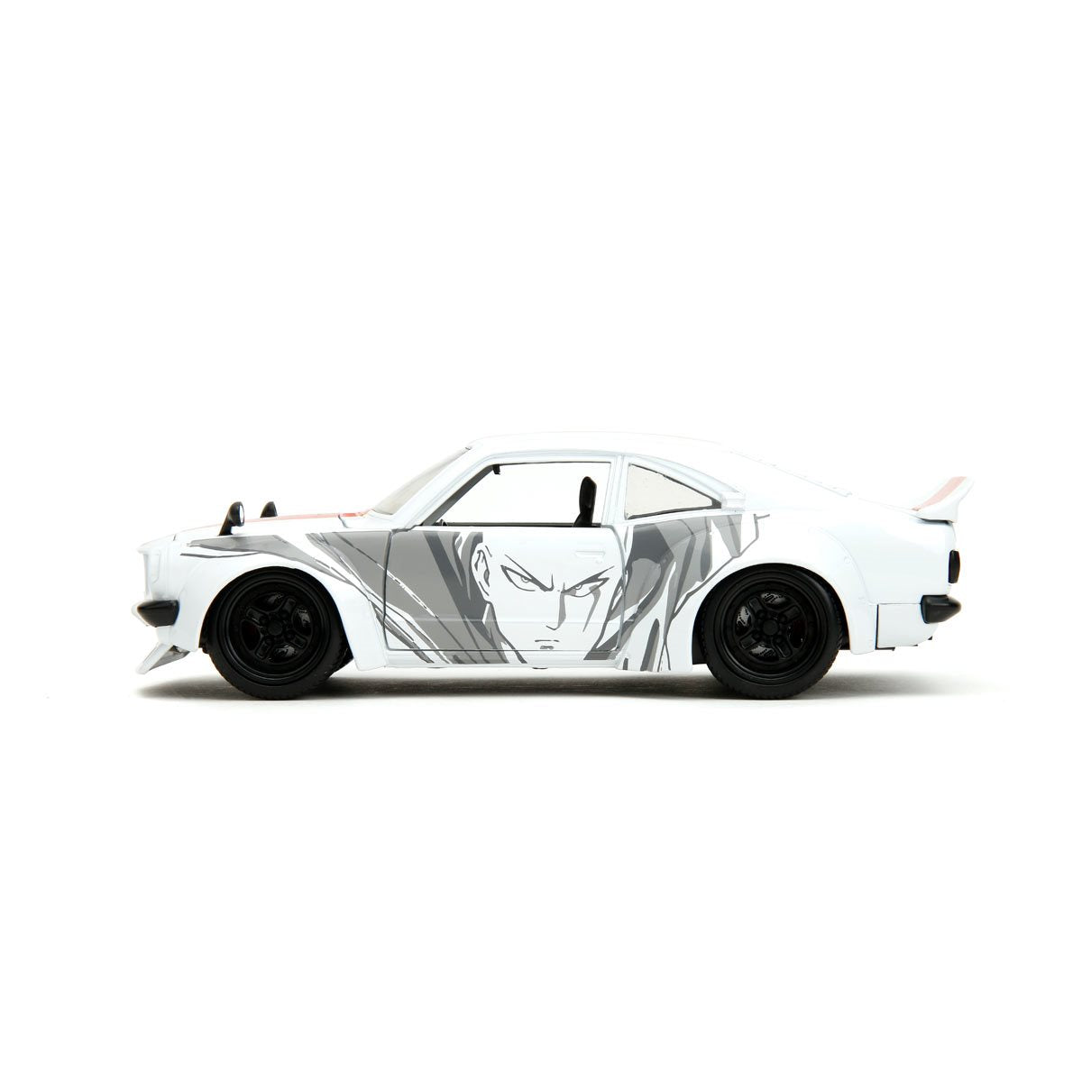 One Punch Man 1974 Mazda RX-3 1:24 Scale Die-Cast Metal Vehicle with Saitama Figure