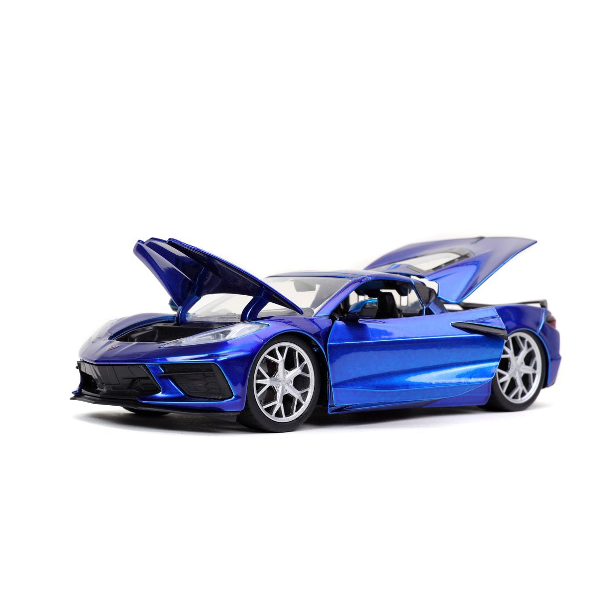 Bigtime Muscle 2020 Chevy Corvette Stingray Candy Blue 1:24 Scale Die-Cast Metal Vehicle