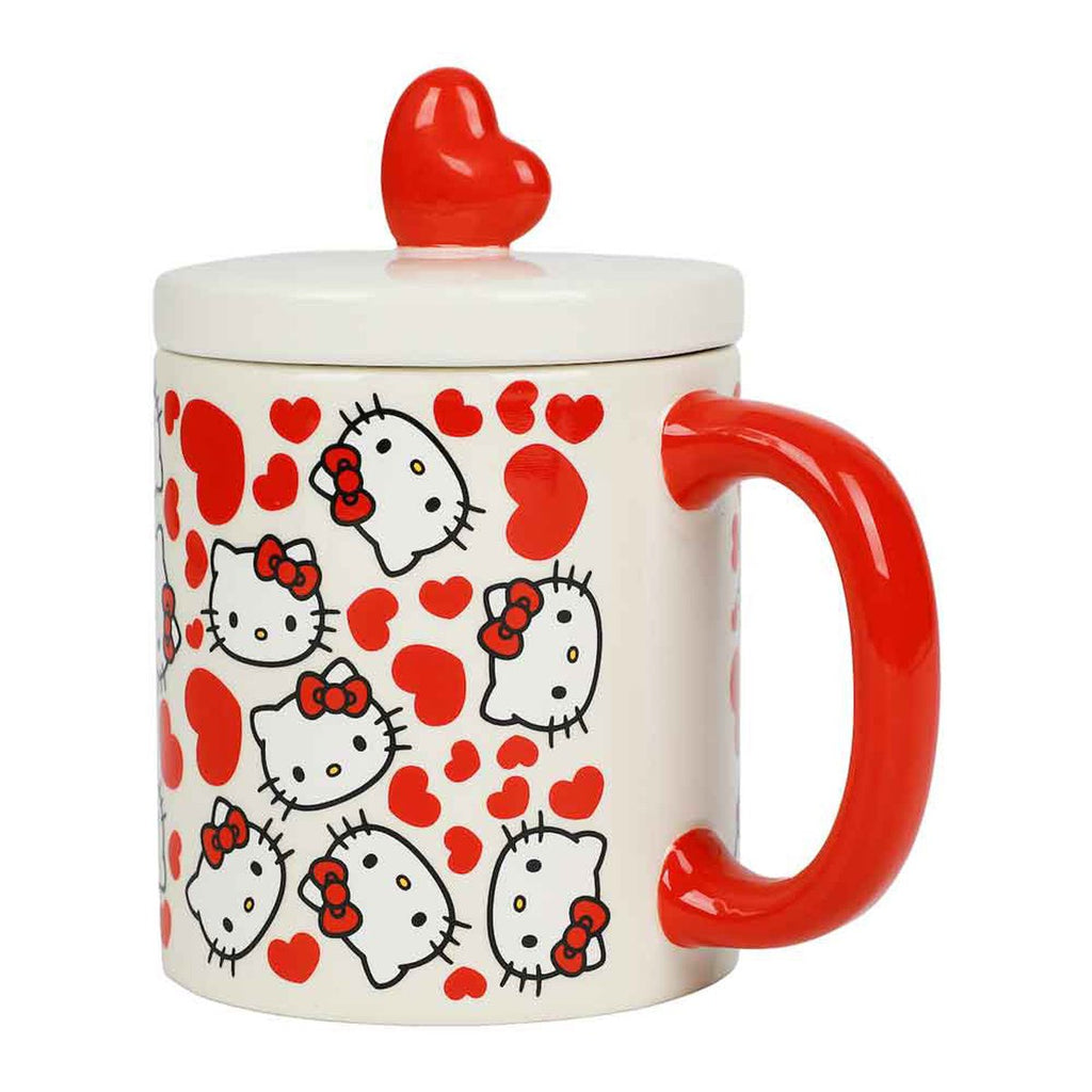 Hello Kitty Loves 16 oz. Ceramic Lidded Mug