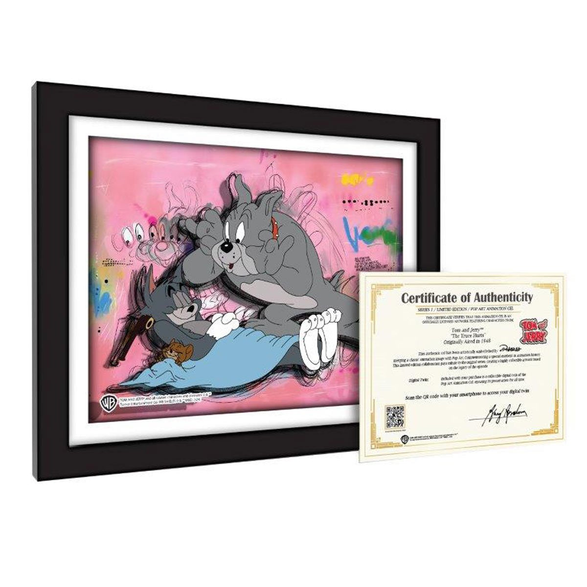 Tom and Jerry The Truce Hurts #1101 Animation Cel Artist Edition Framed Art Print