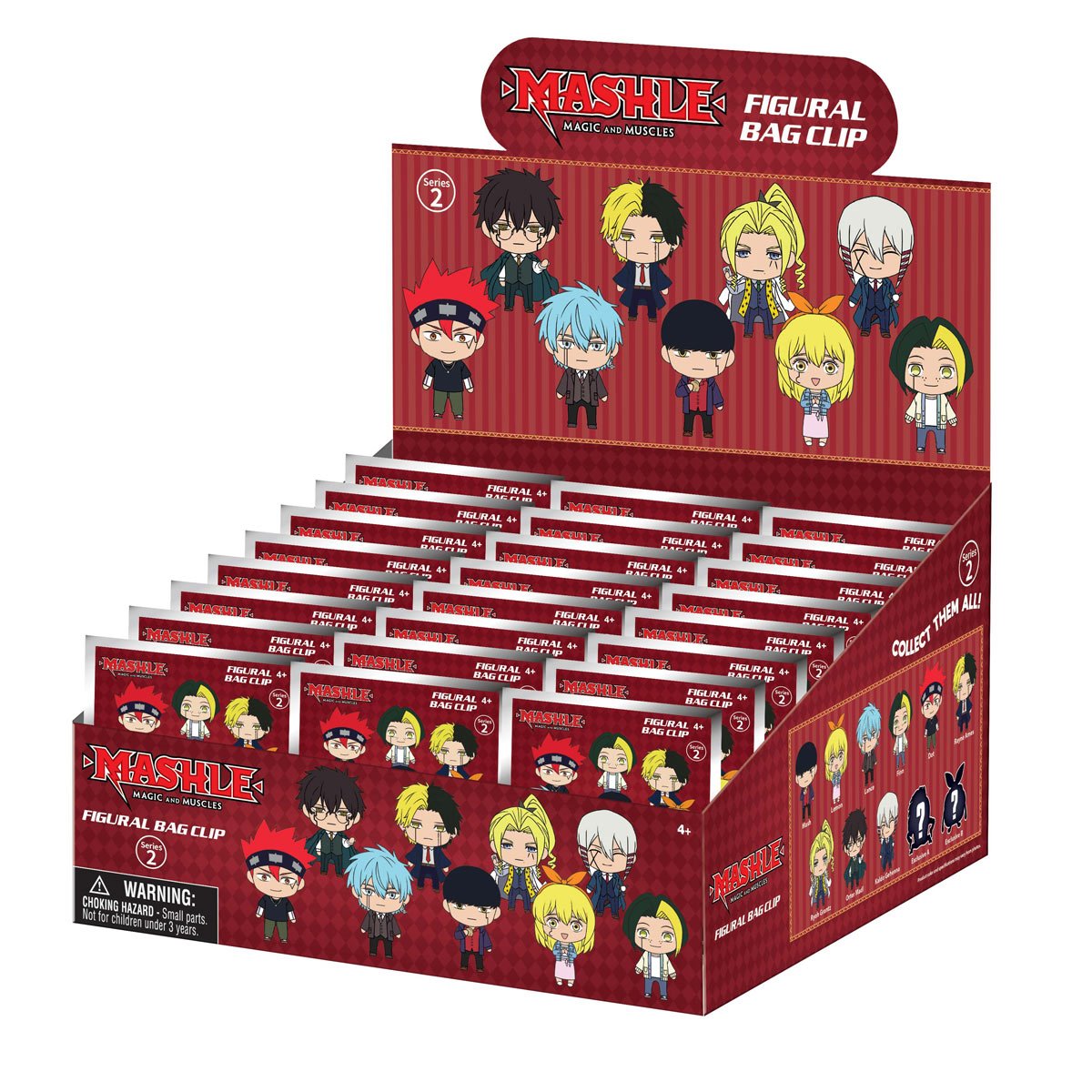 Mashle: Magic and Muscles Series 2 3D Foam Bag Clip Display Case of 24