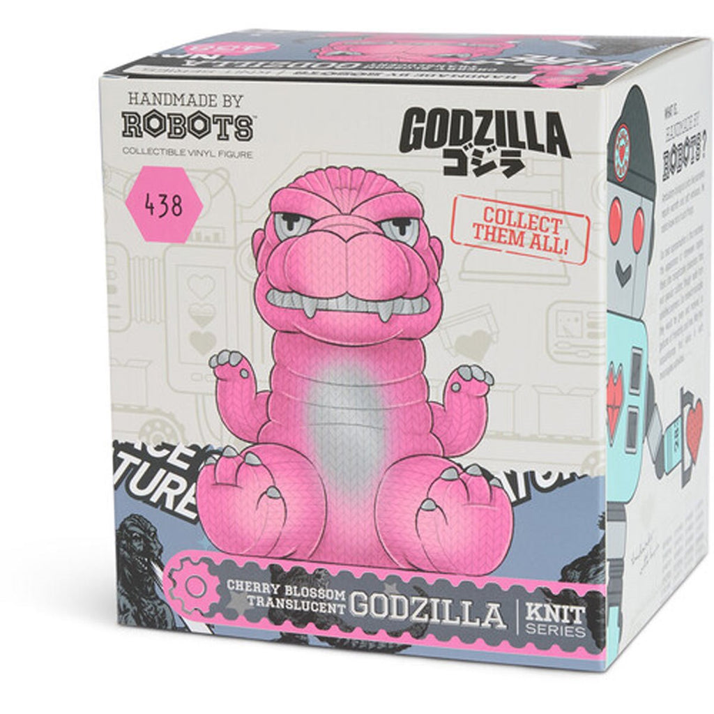Godzilla #438 Cherry Blossom Pink Translucent Handmade By Robots Vinyl Figure