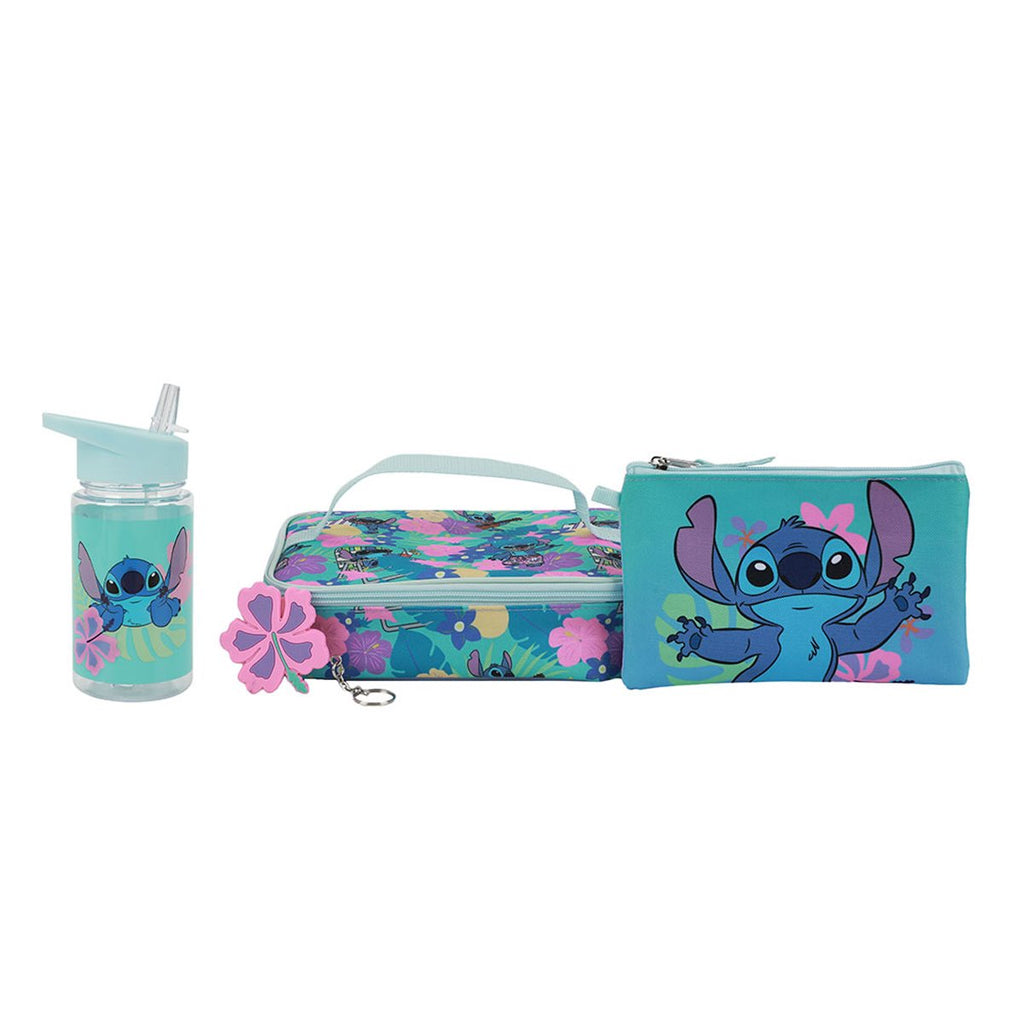Lilo & Stitch Aloha Floral Print Youth Backpack 5-Piece Set