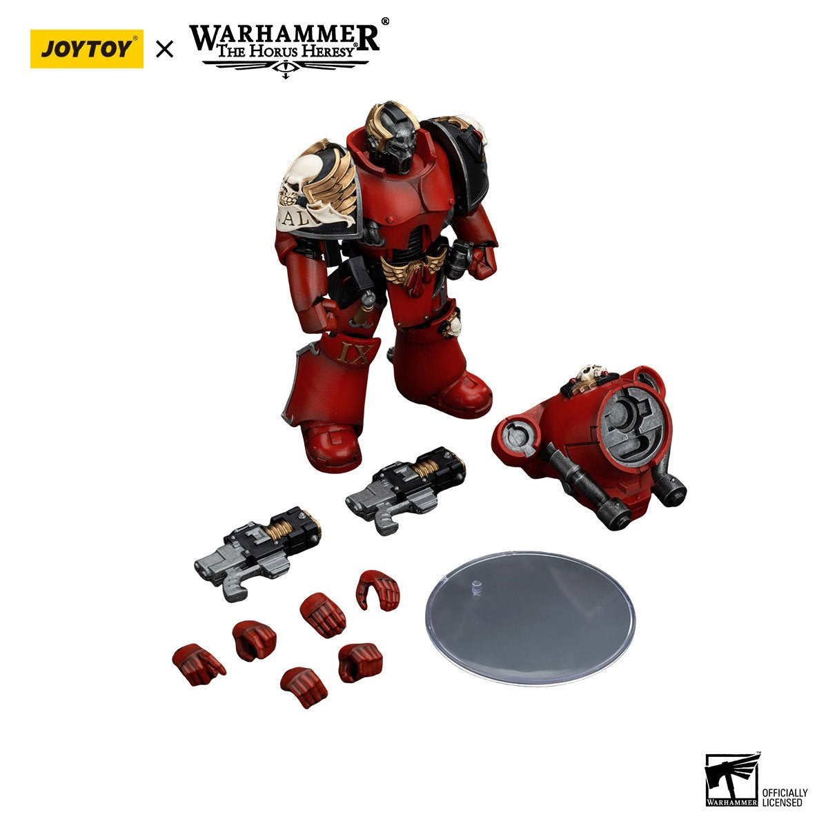 Joy Toy Warhammer Horus Heresy Blood Angels Tears Squad Arch-Erelim with Volkite Serpentas 1:18 Scale Action Figure