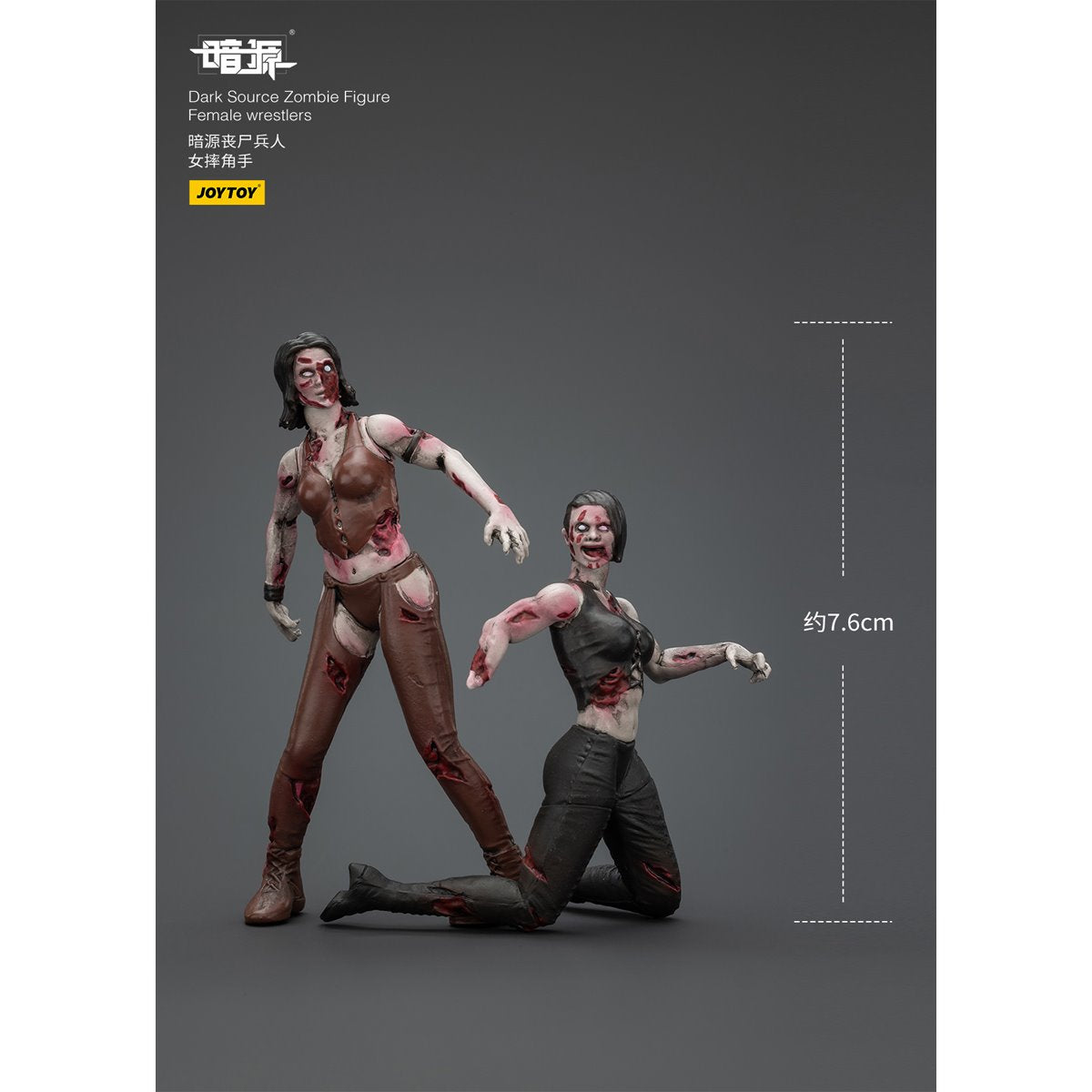Joy Toy Dark Source Zombie Female Wrestler 1:25 Scale Action Figure 2-Pack