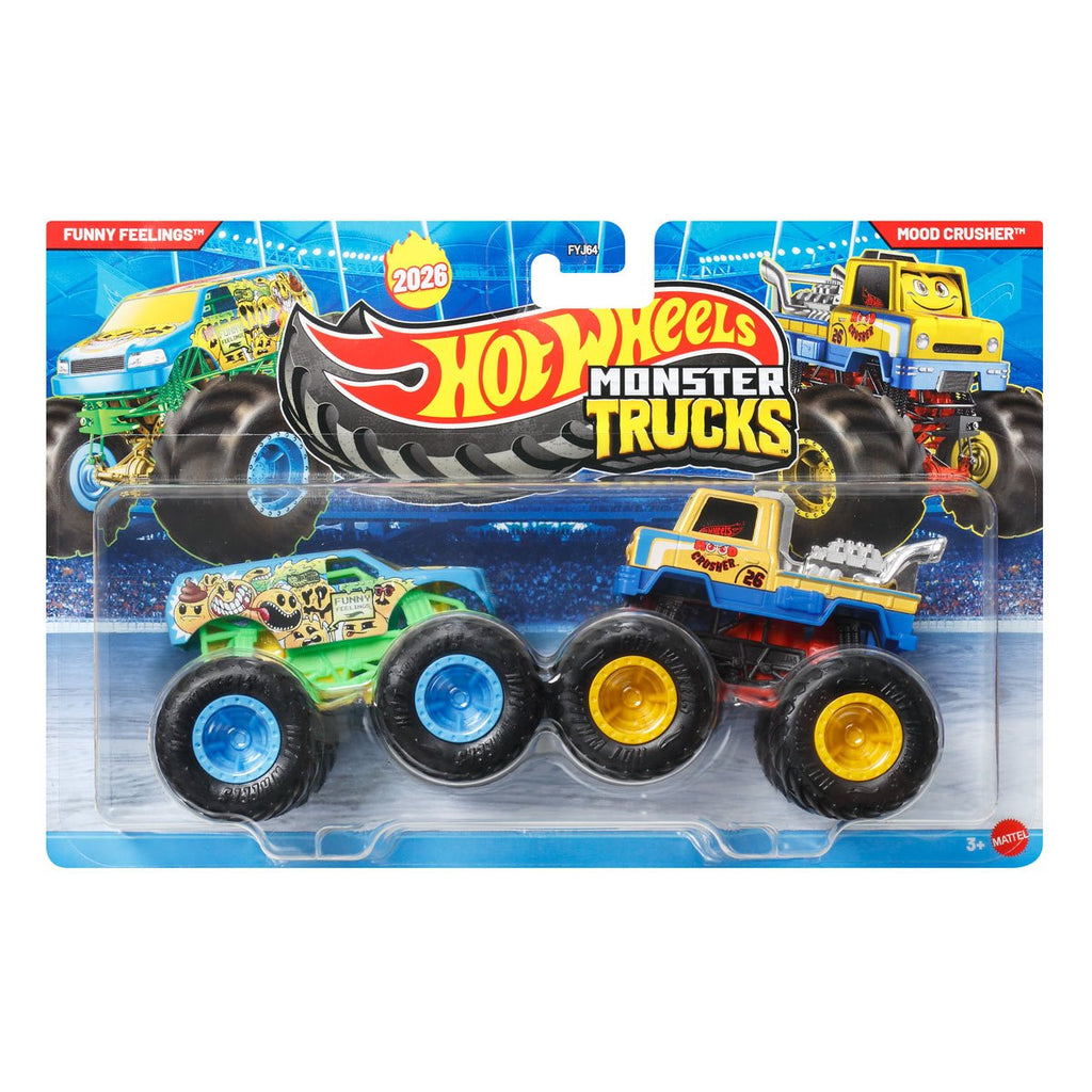 Hot Wheels Monster Trucks Demolition Doubles 1:64 Scale Vehicle 2-Pack 2026 Mix 3 Case of 8