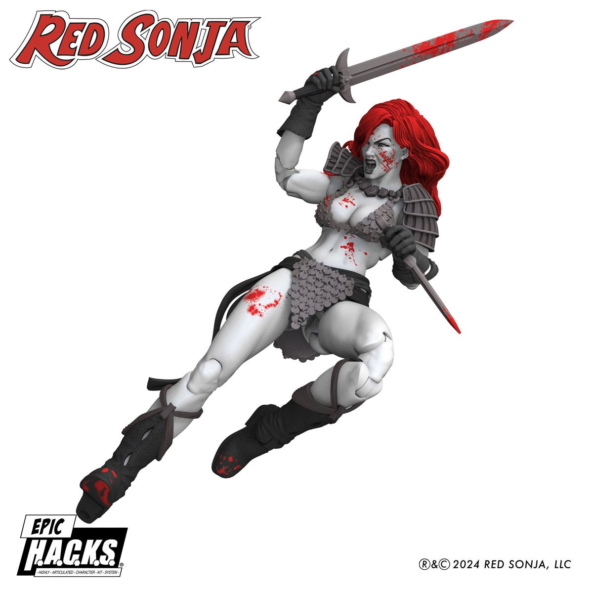Red Sonja Black, White, and Red Epic H.A.C.K.S. 1:12 Scale Action Figure - Previews Exclusive