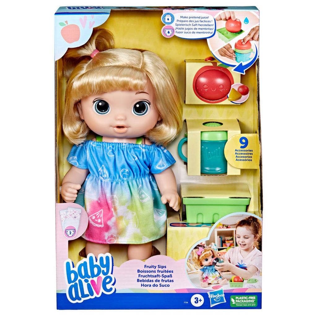 Baby Alive Fruity Sips Apple Blonde Hair Doll