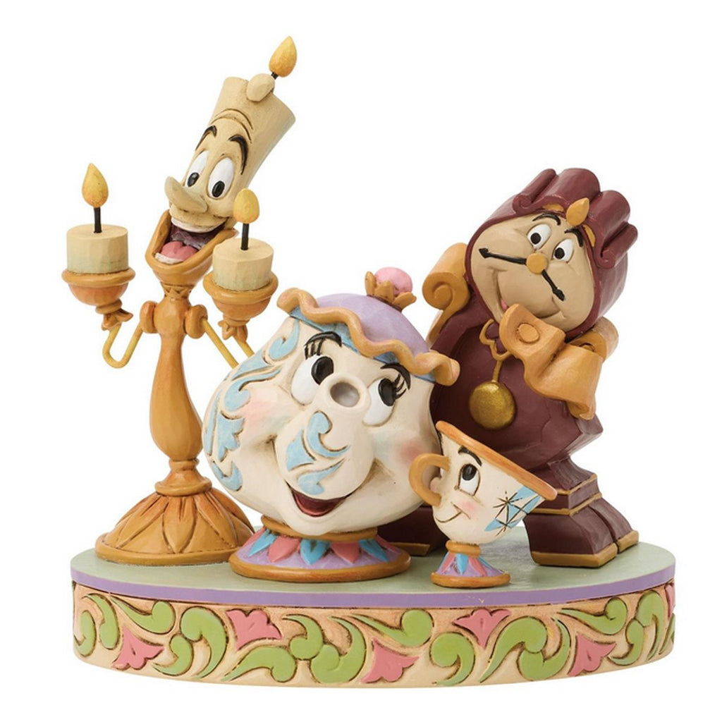 Disney Traditions Beauty and the Beast Lumiere, Mrs. Potts & Cogsworth Statue