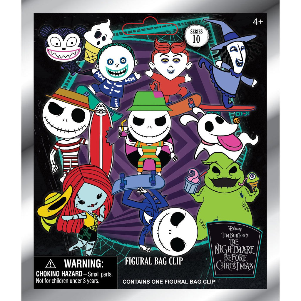 The Nightmare Before Christmas Series 10 3D Foam Bag Clip Random 6-Pack