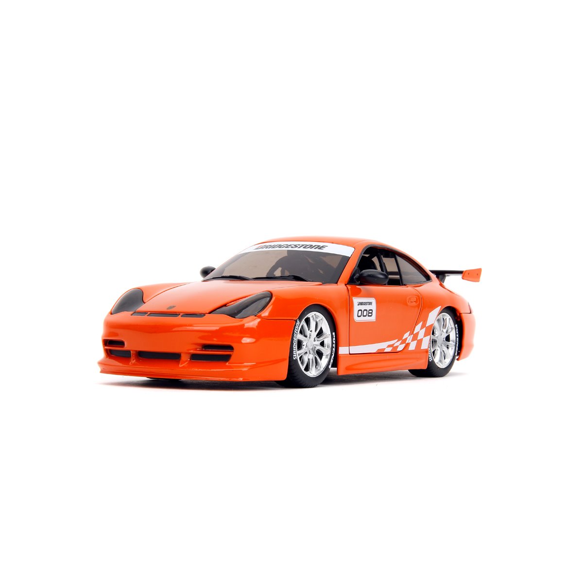 Hyper-Spec Porsche 911 GT3 RS 996 Glossy Orange 1:24 Scale Die-Cast Metal Vehicle
